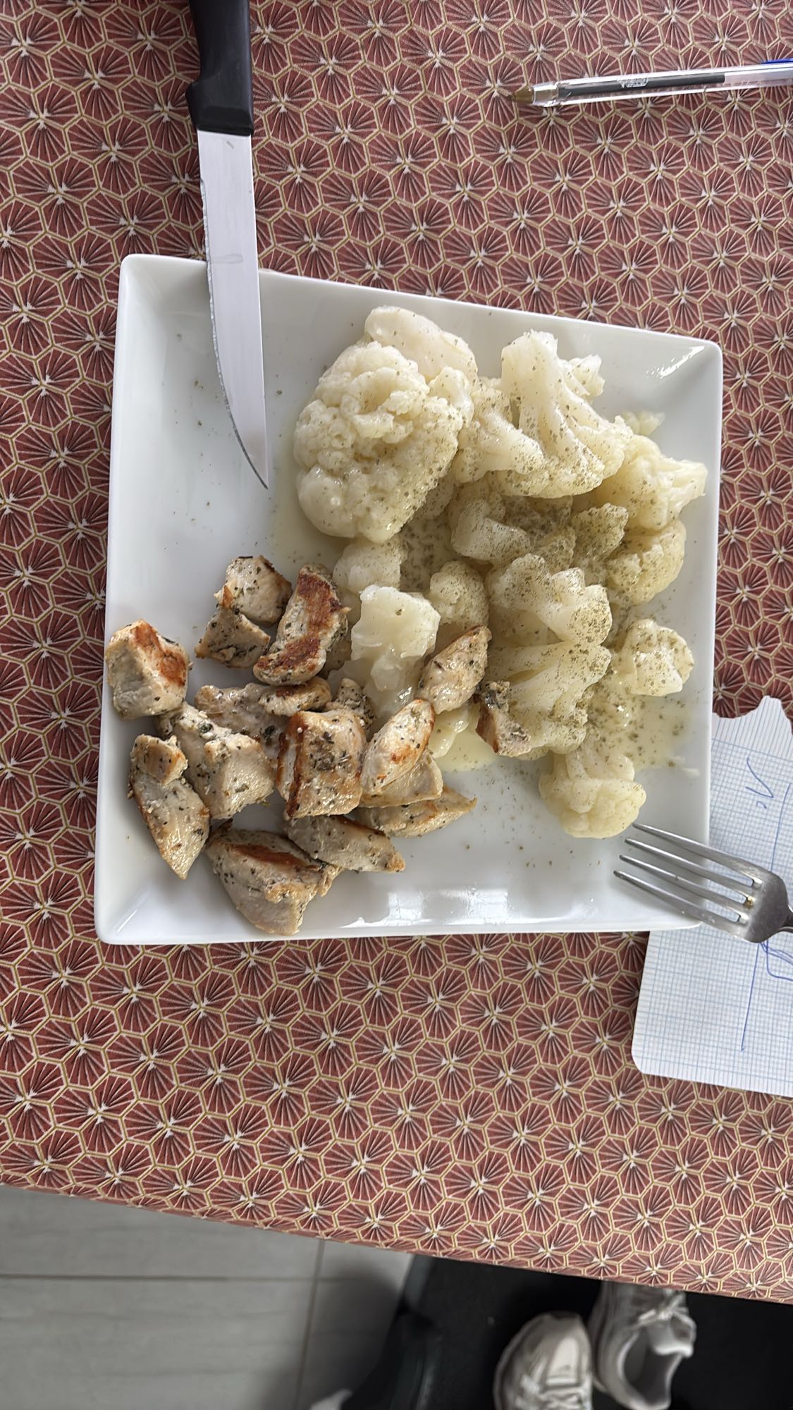 Poulet et chou-fleur