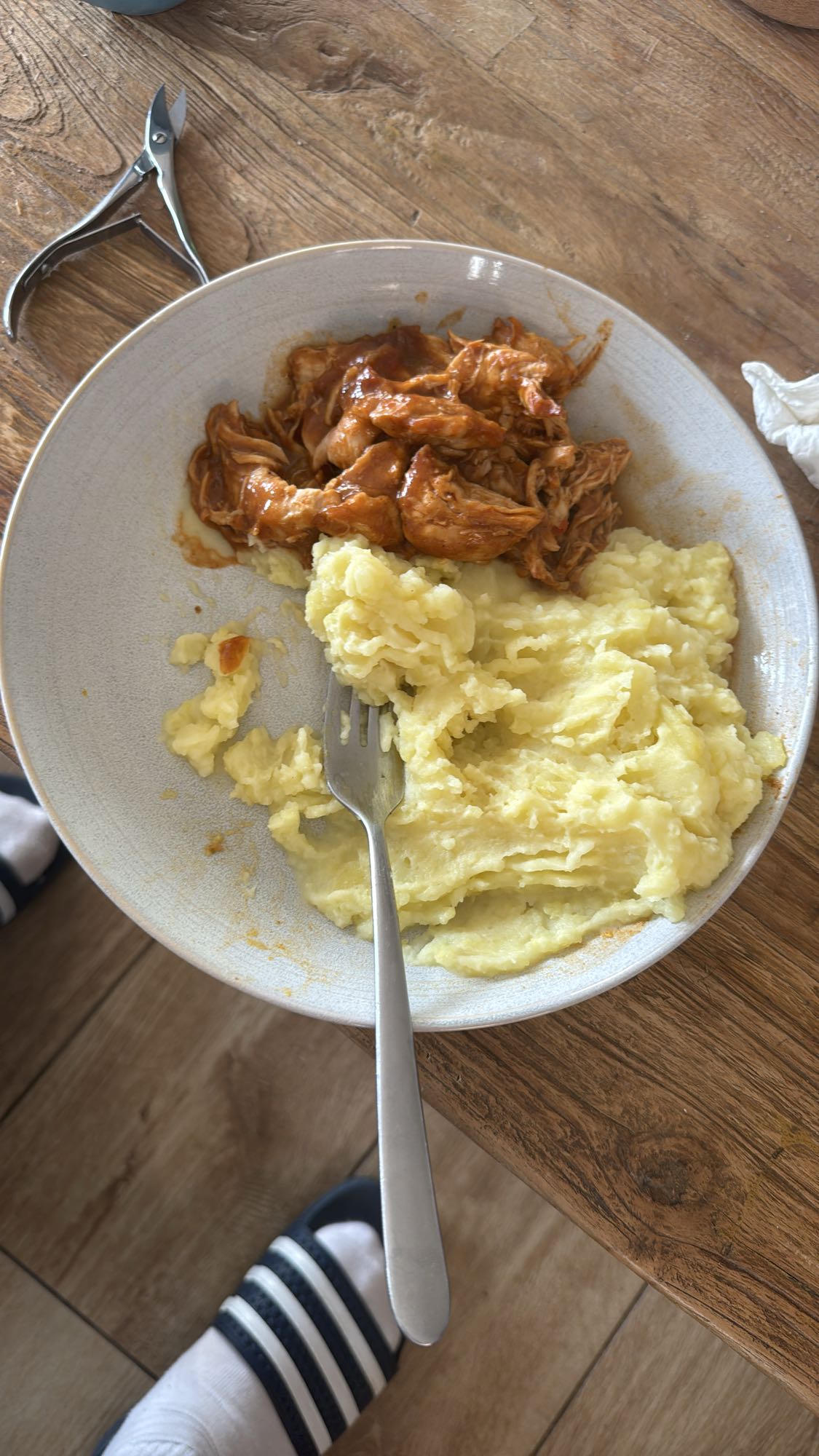 Aardappelpuree met kip