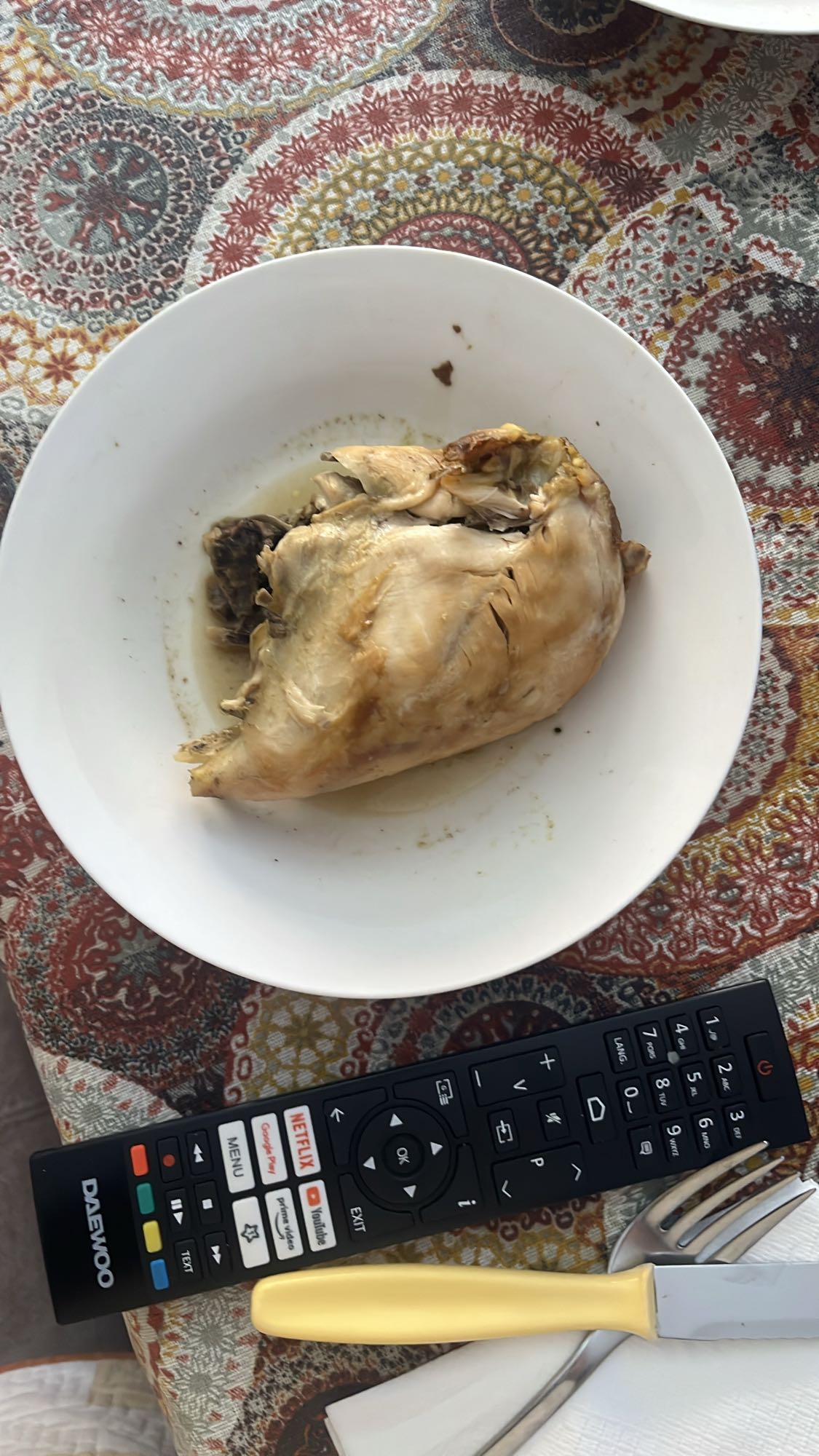 Pechuga de pollo cocida