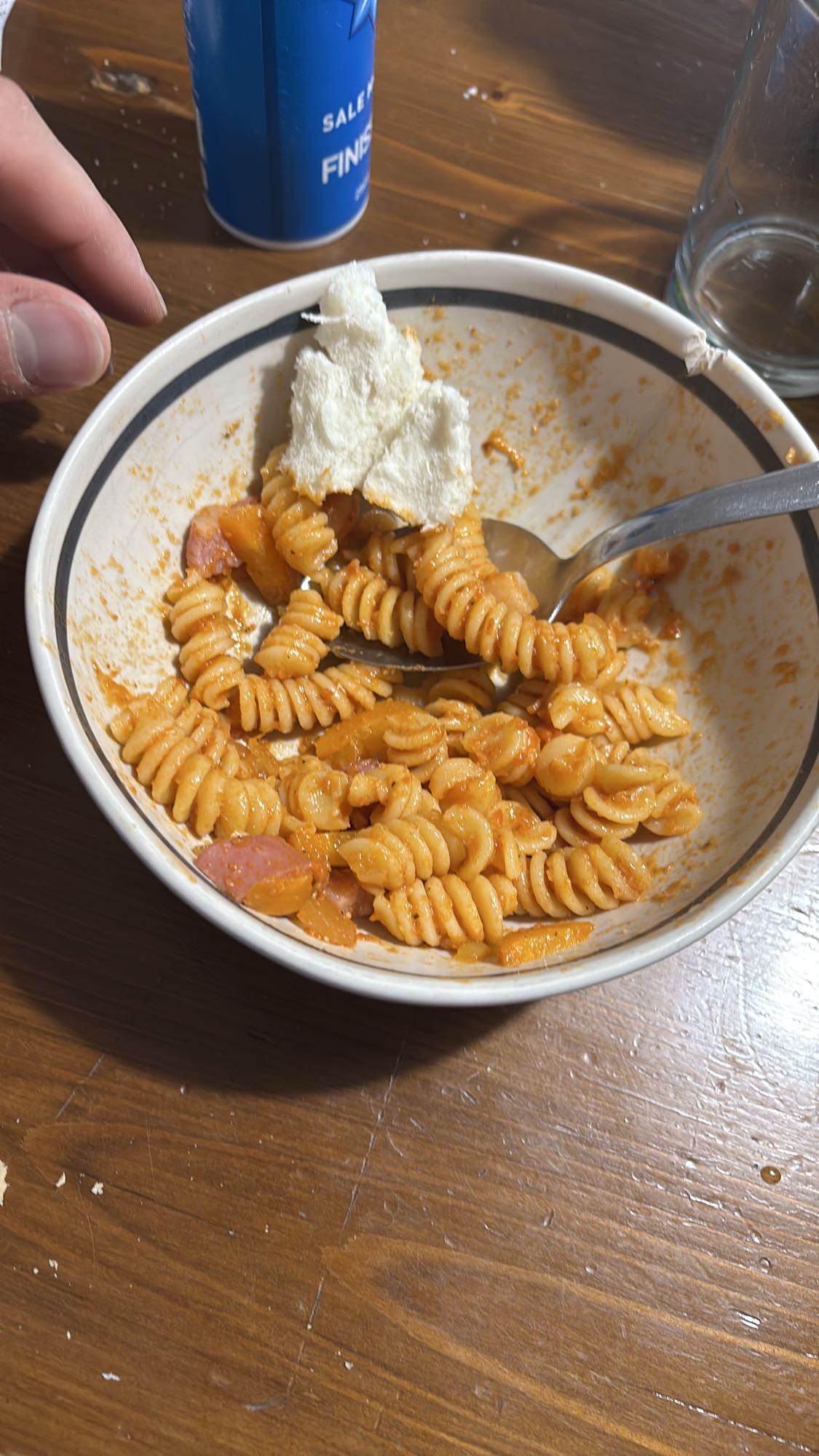 pasta con salsa y queso
