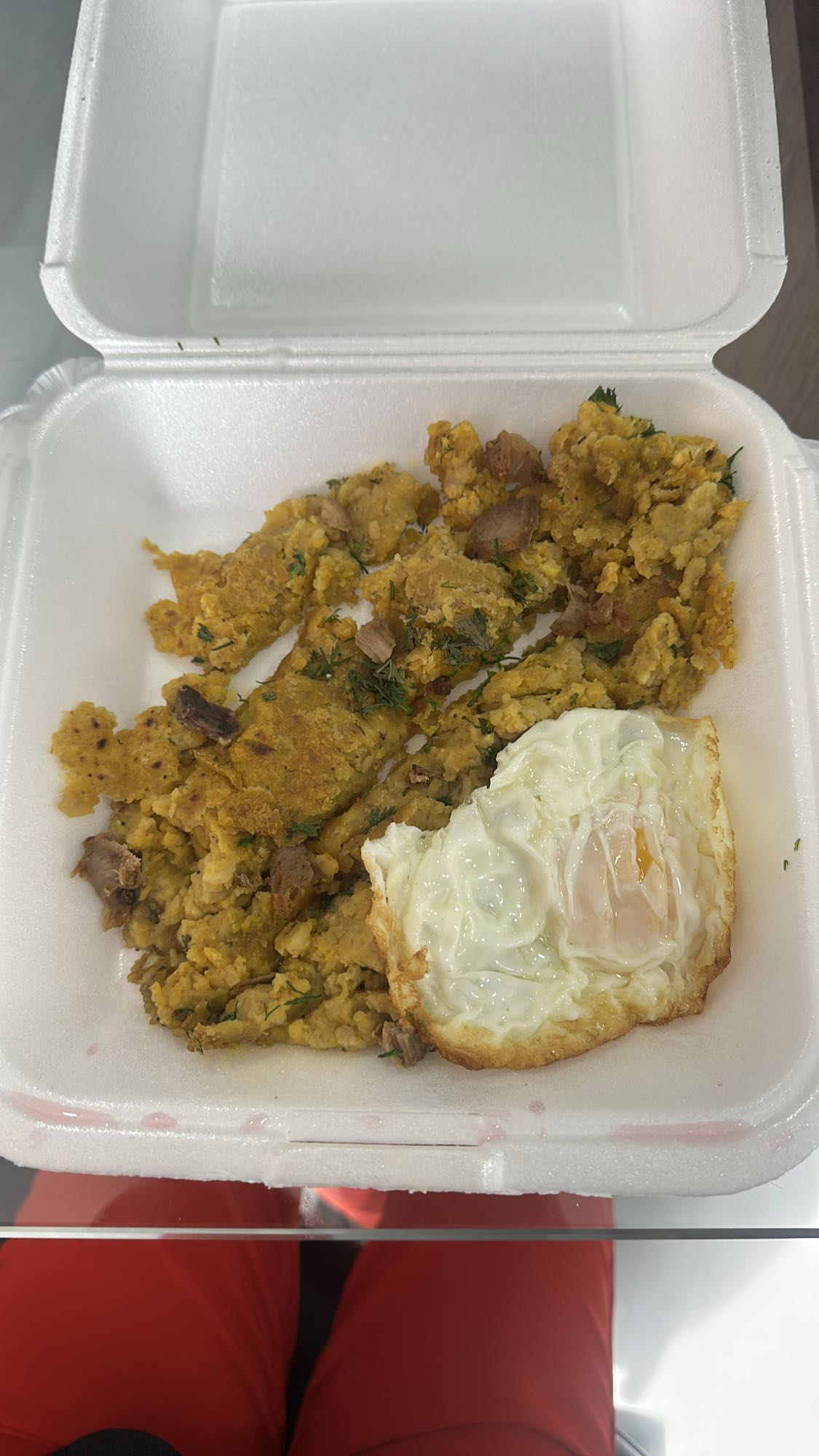 Mofongo con huevo