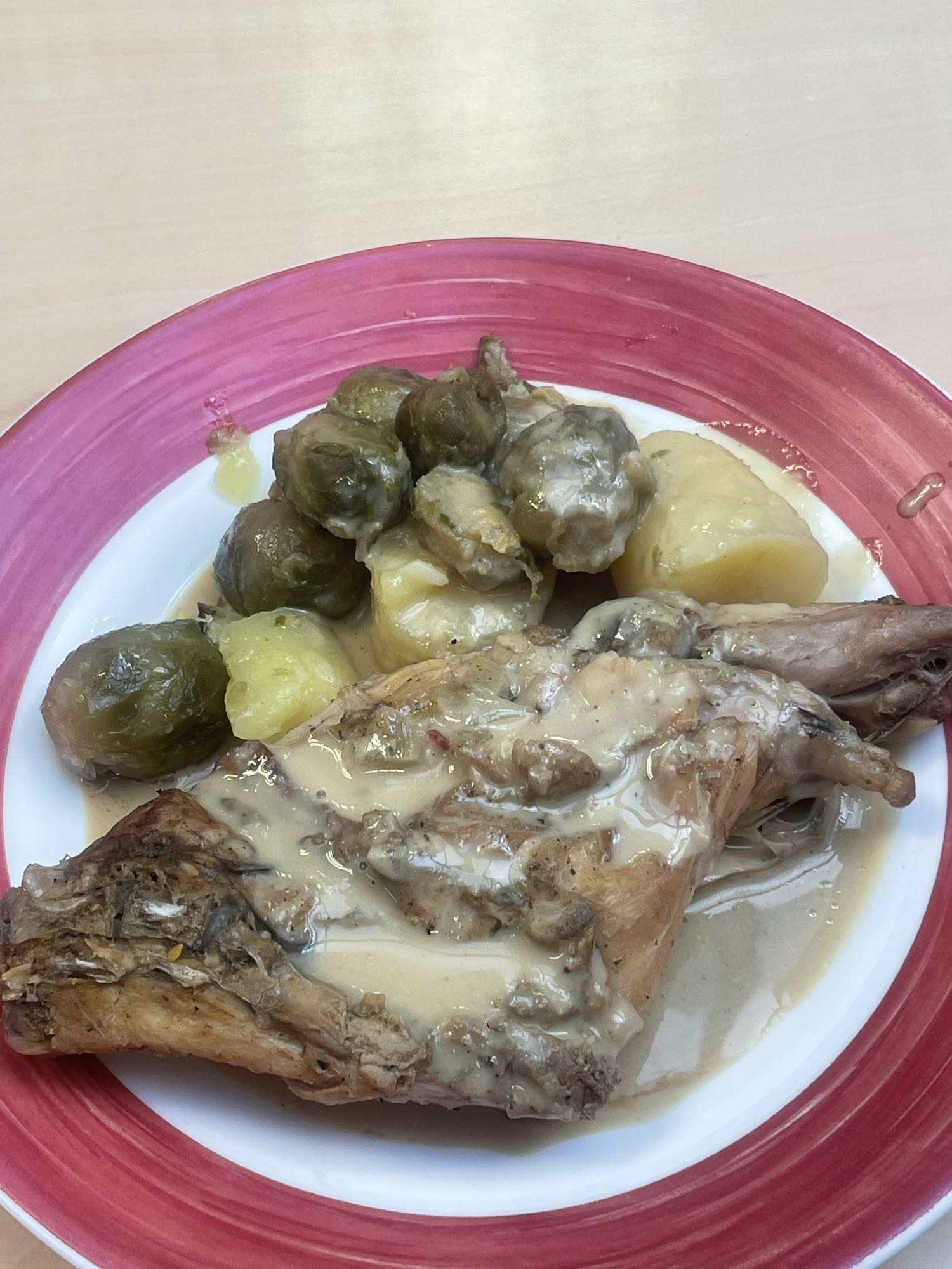 Lapin sauce, légumes