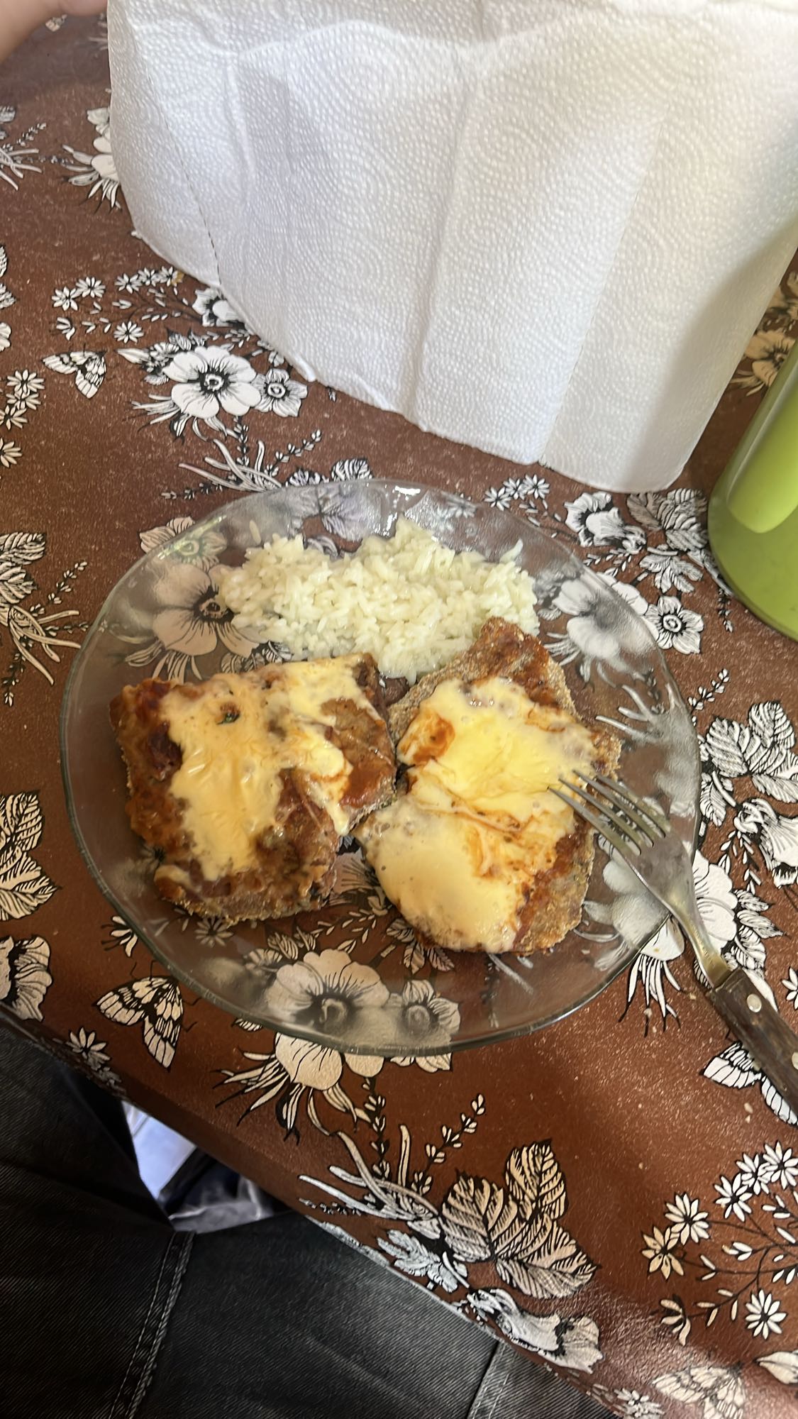 Milanesa con arroz