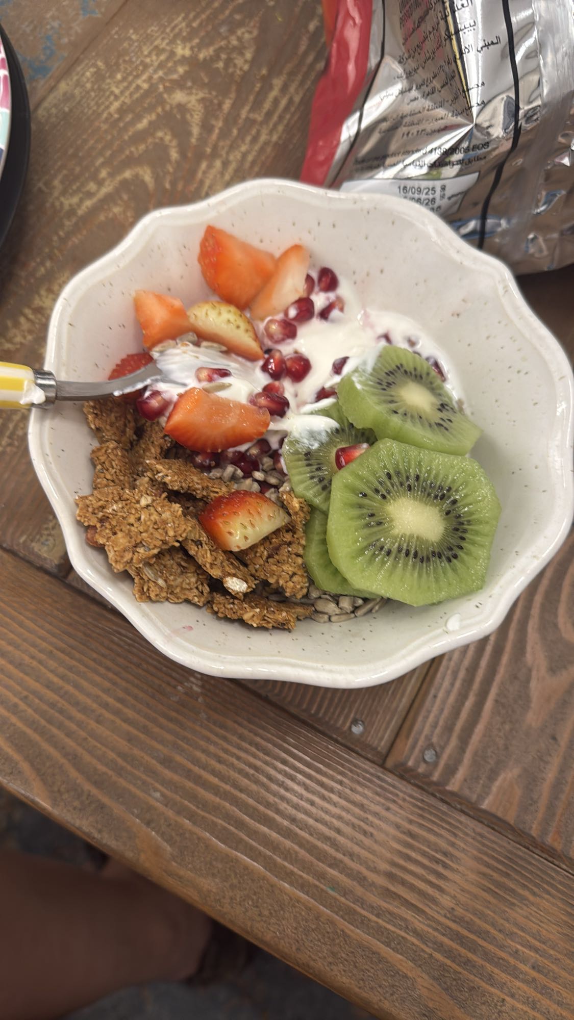 Fruit yogurt granola bowl