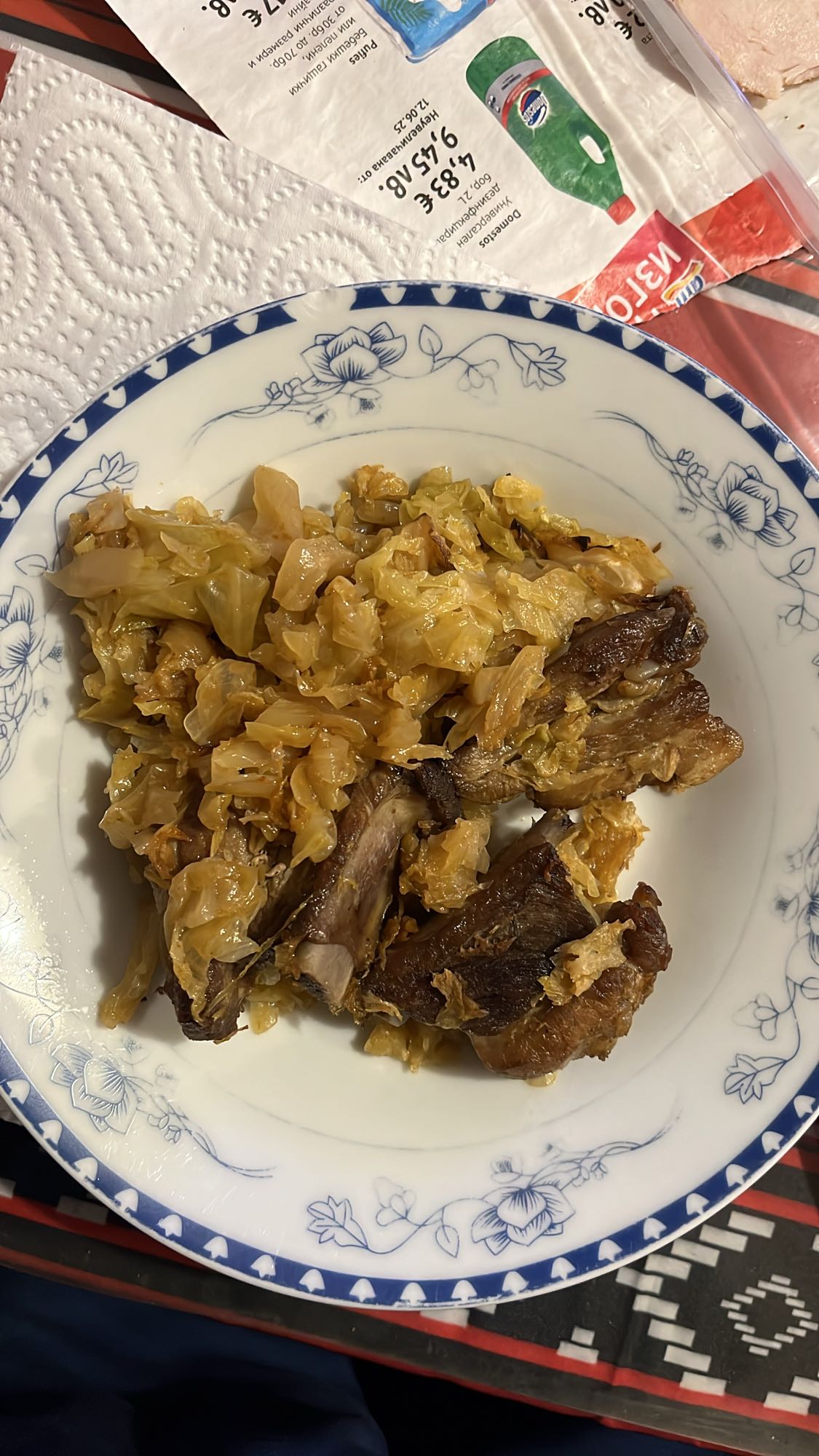 Задушено зеле с месо