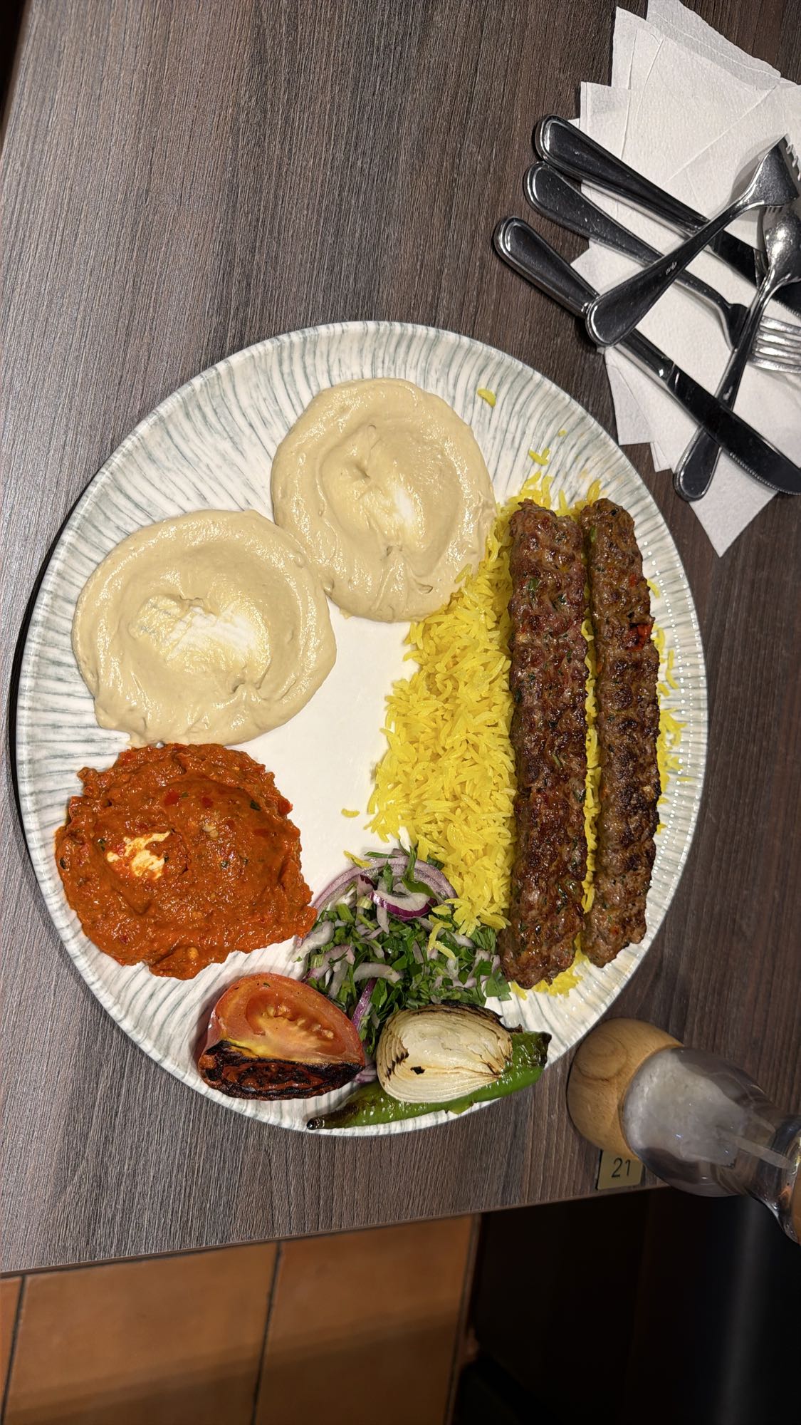 Kebabtallrik med ris