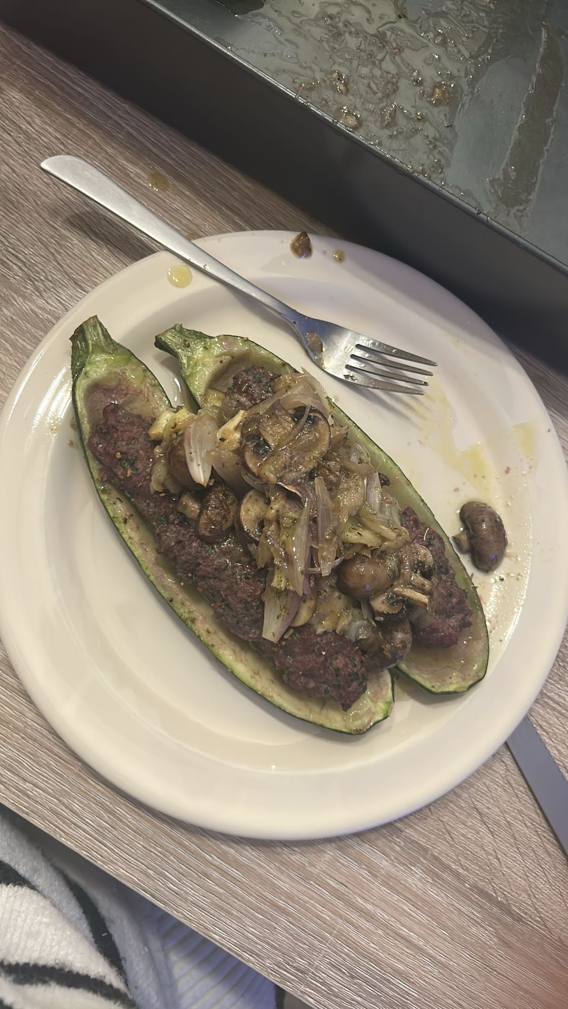 Courgette farcie aux légumes