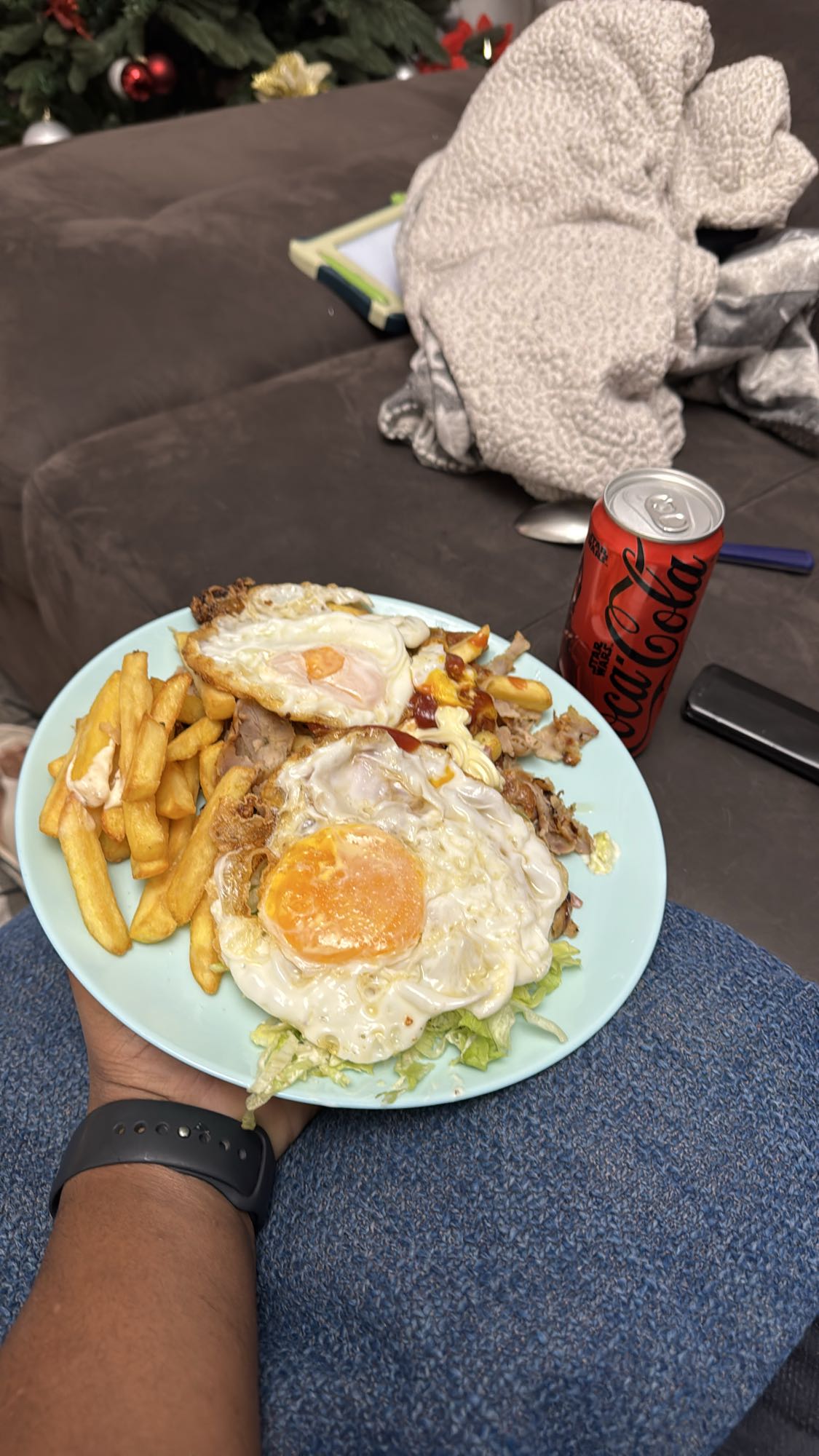Fried Eggs & Fries Plate