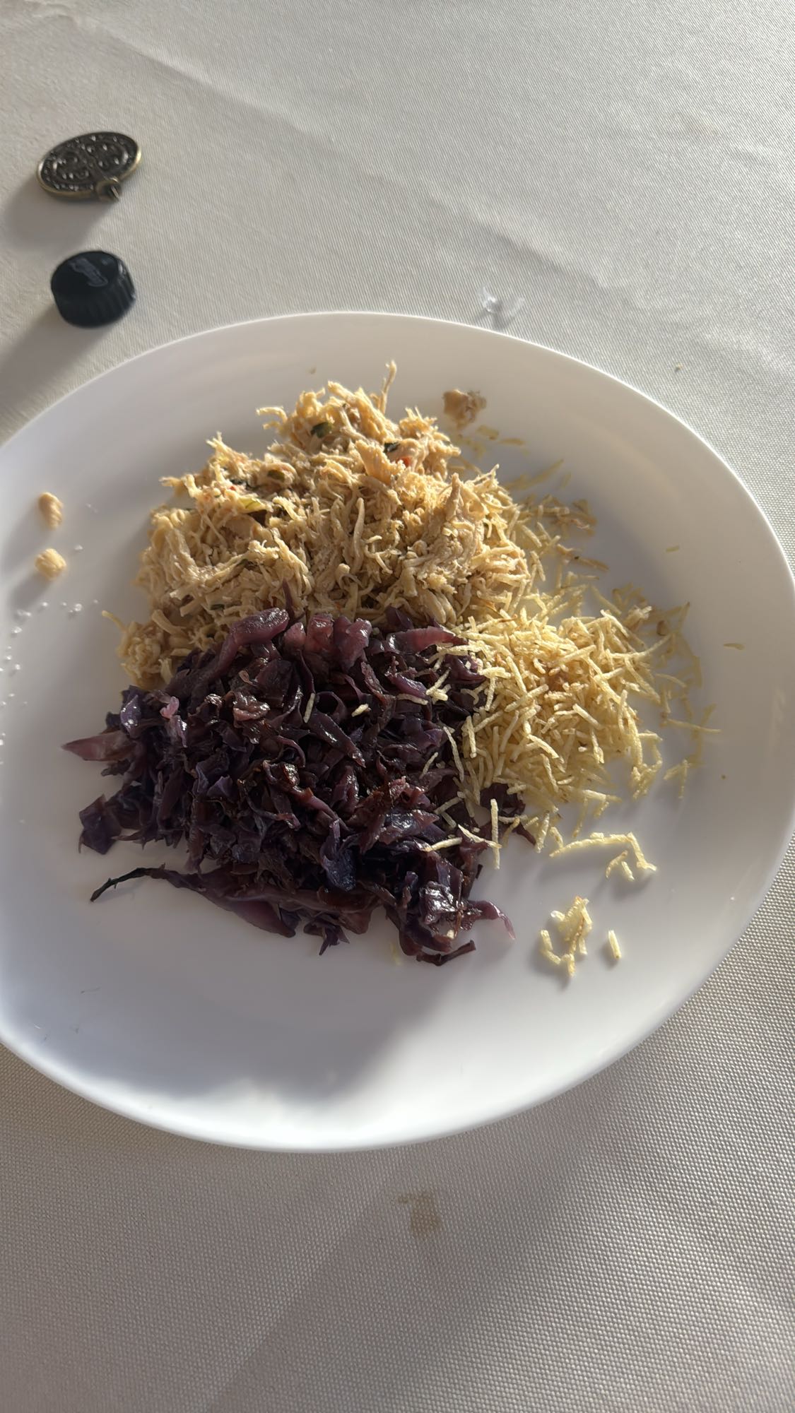 Frango desfiado com repolho