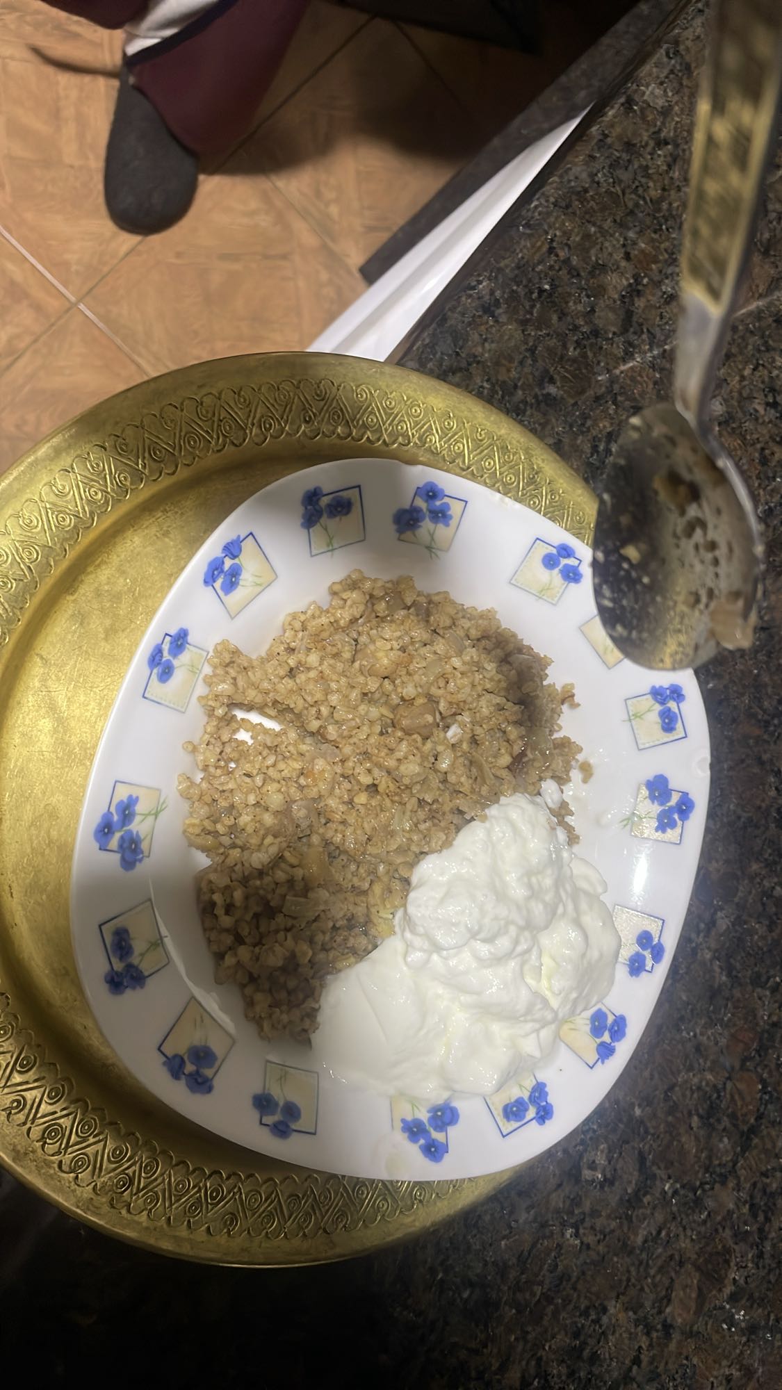 Bulgur with yogurt