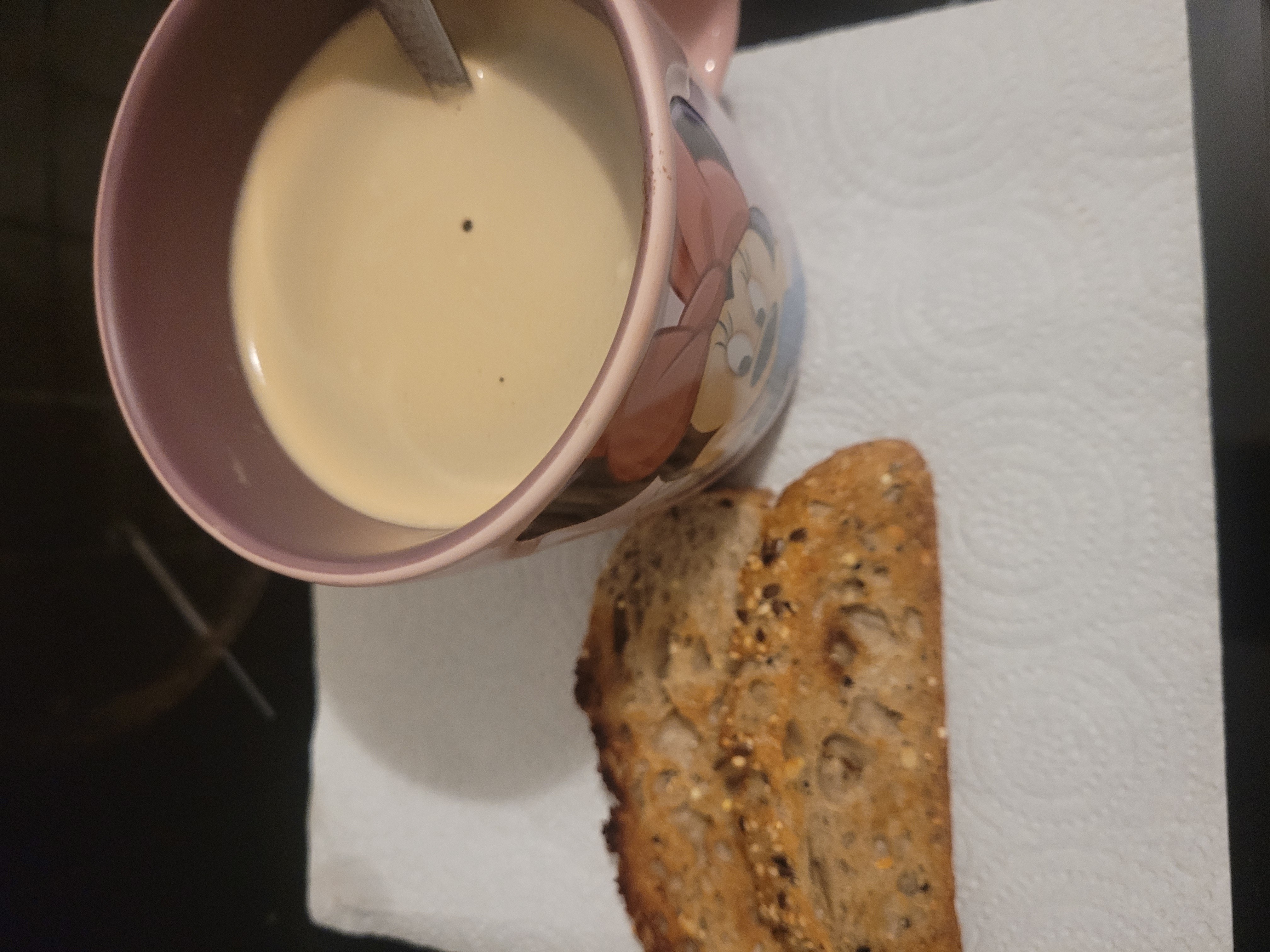 Café au lait et pain