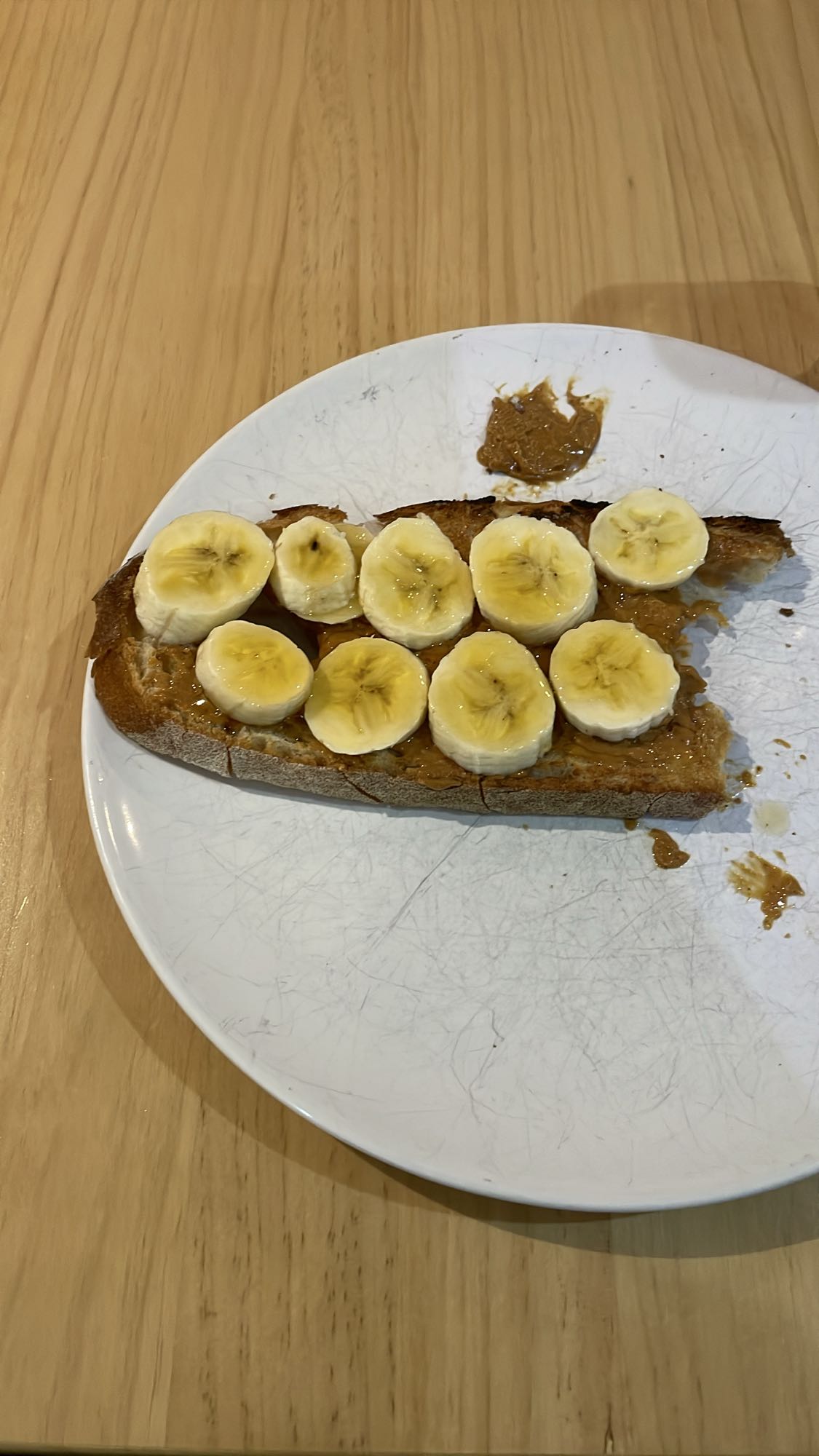 Tostada con plátano