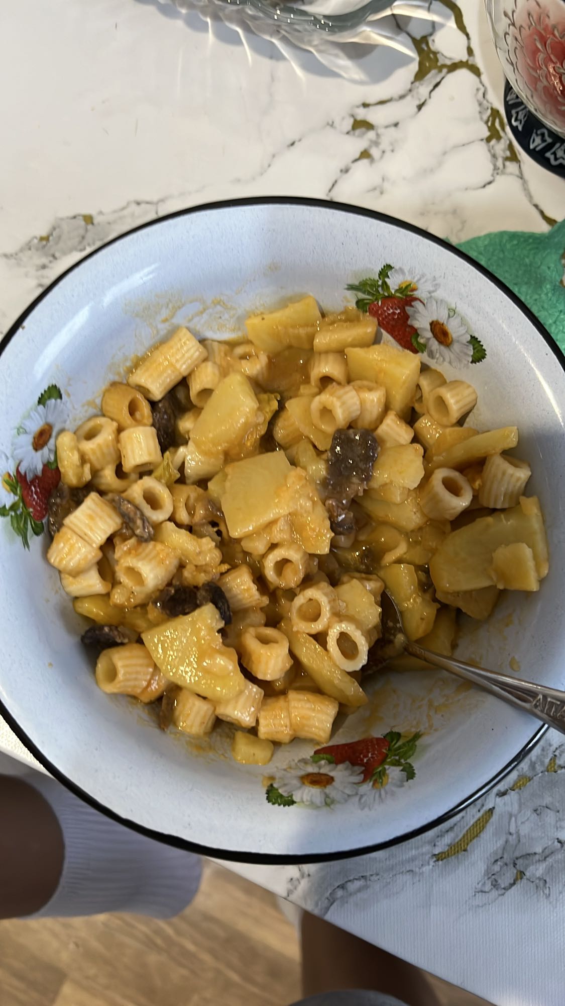 макароны с картошкой и мясом