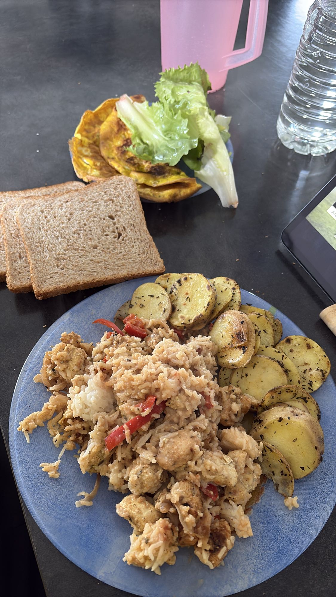 Riz au poulet et légumes