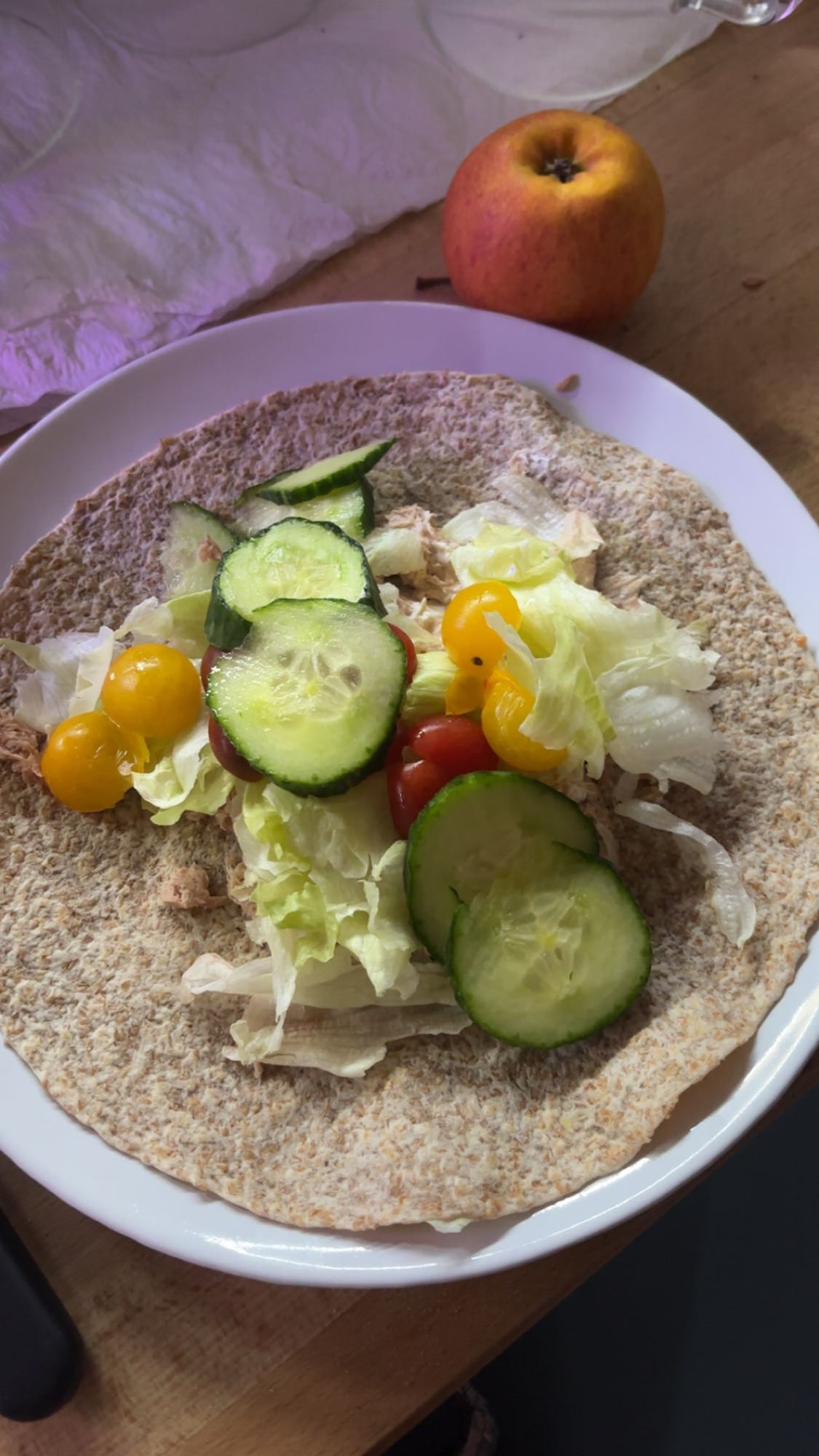 Wrap au thon et légumes