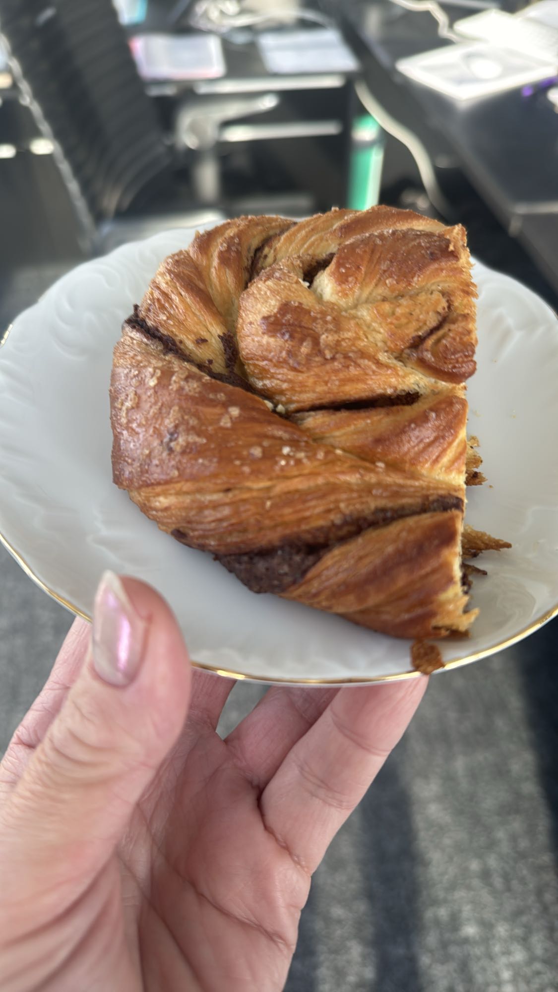 drożdżówka z czekoladą