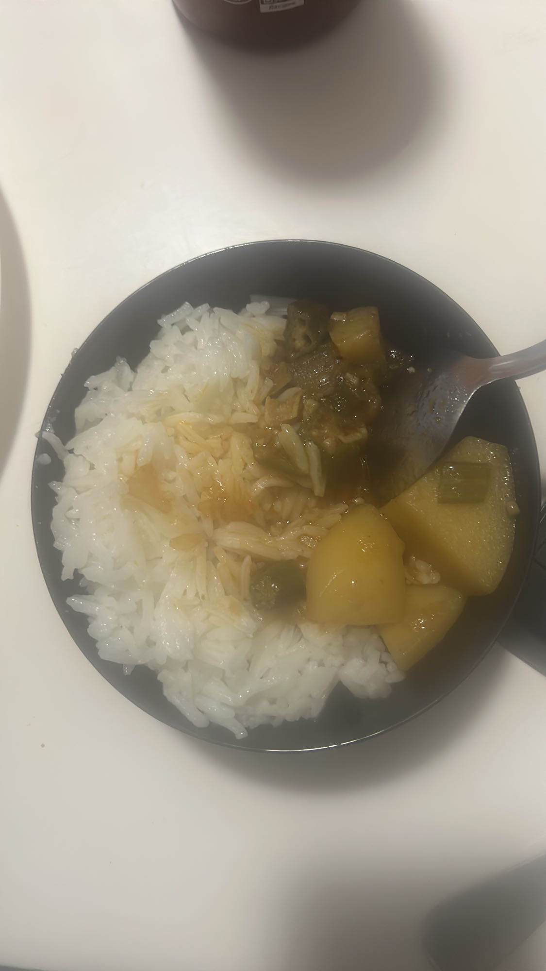 Rijst met groentecurry