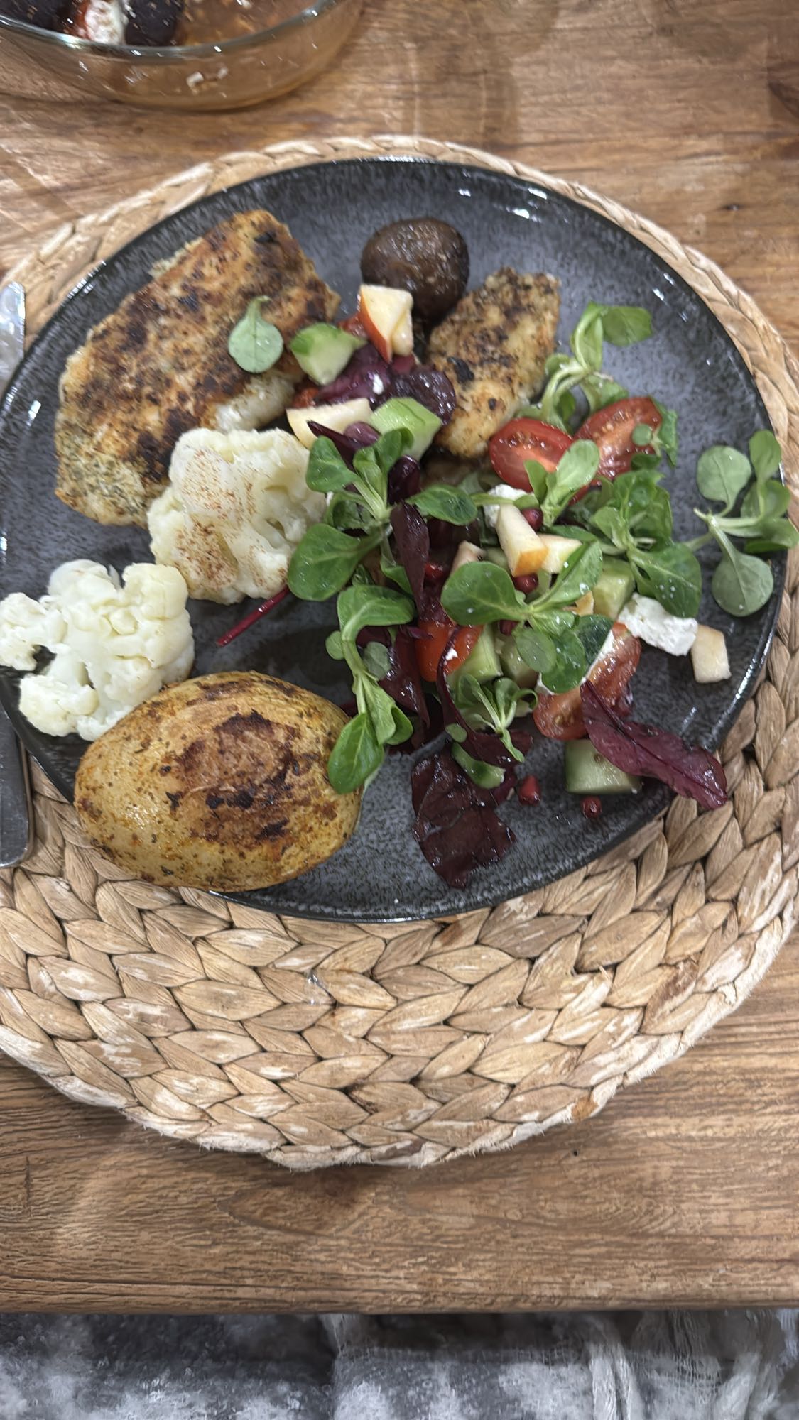 Dorschfilet mit Salat