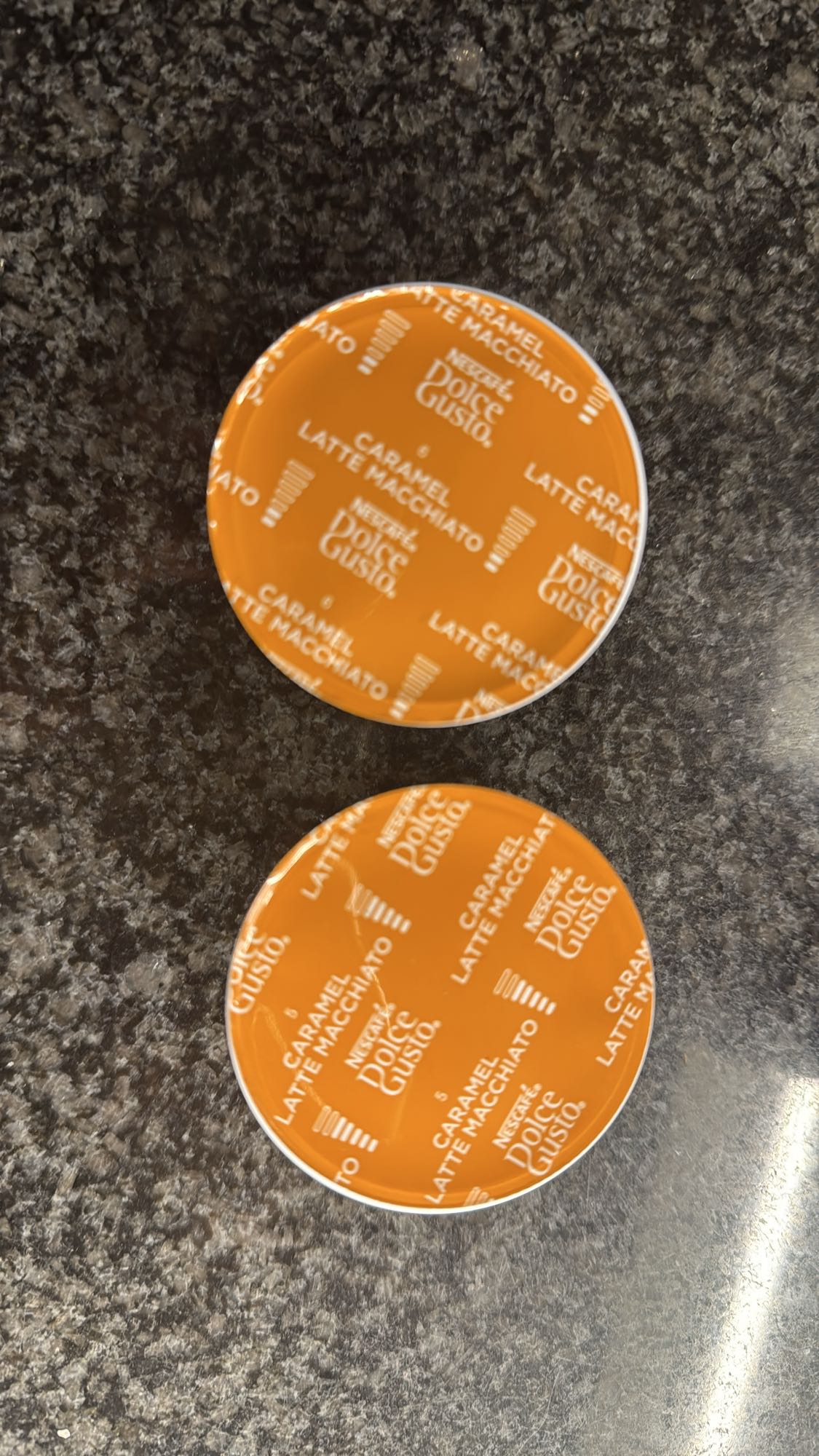 Caramel latte macchiato cups