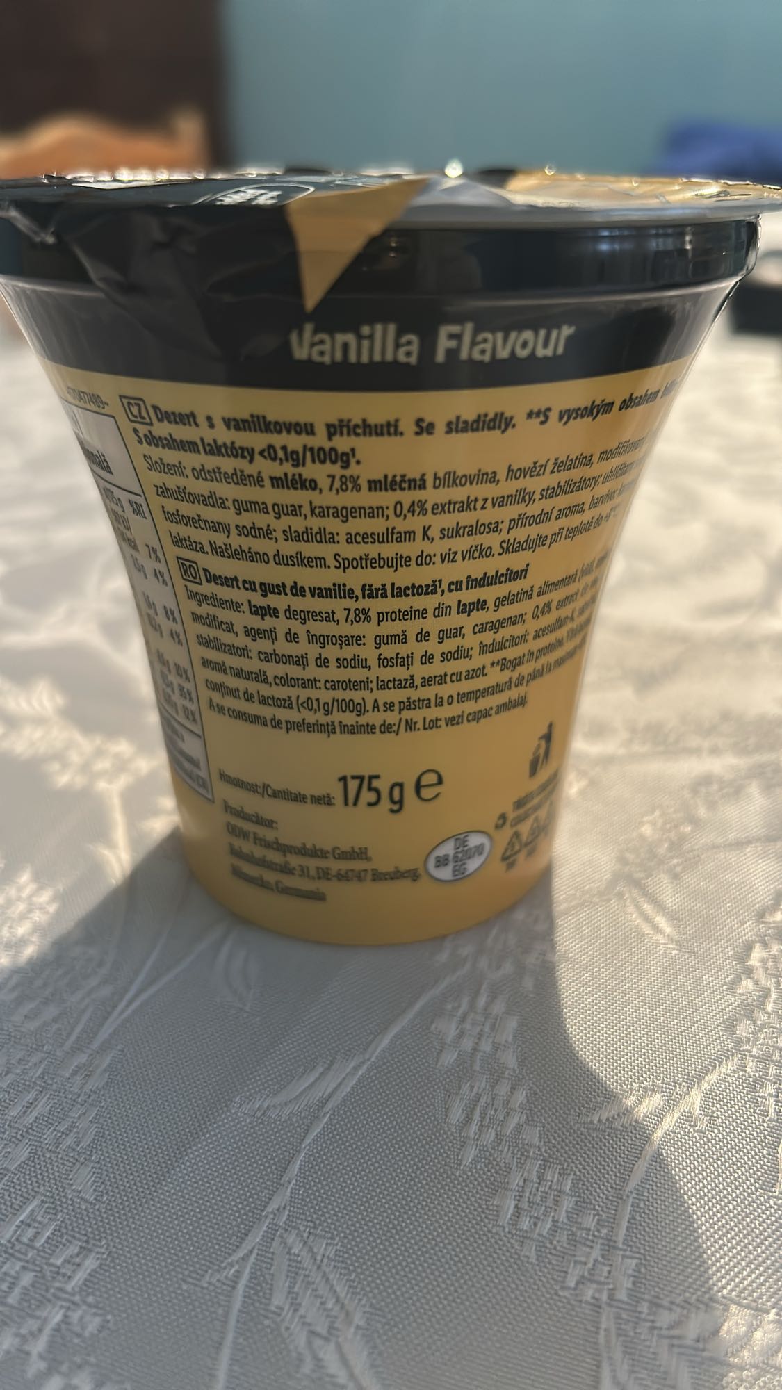 Desert vanilie fără lactoză