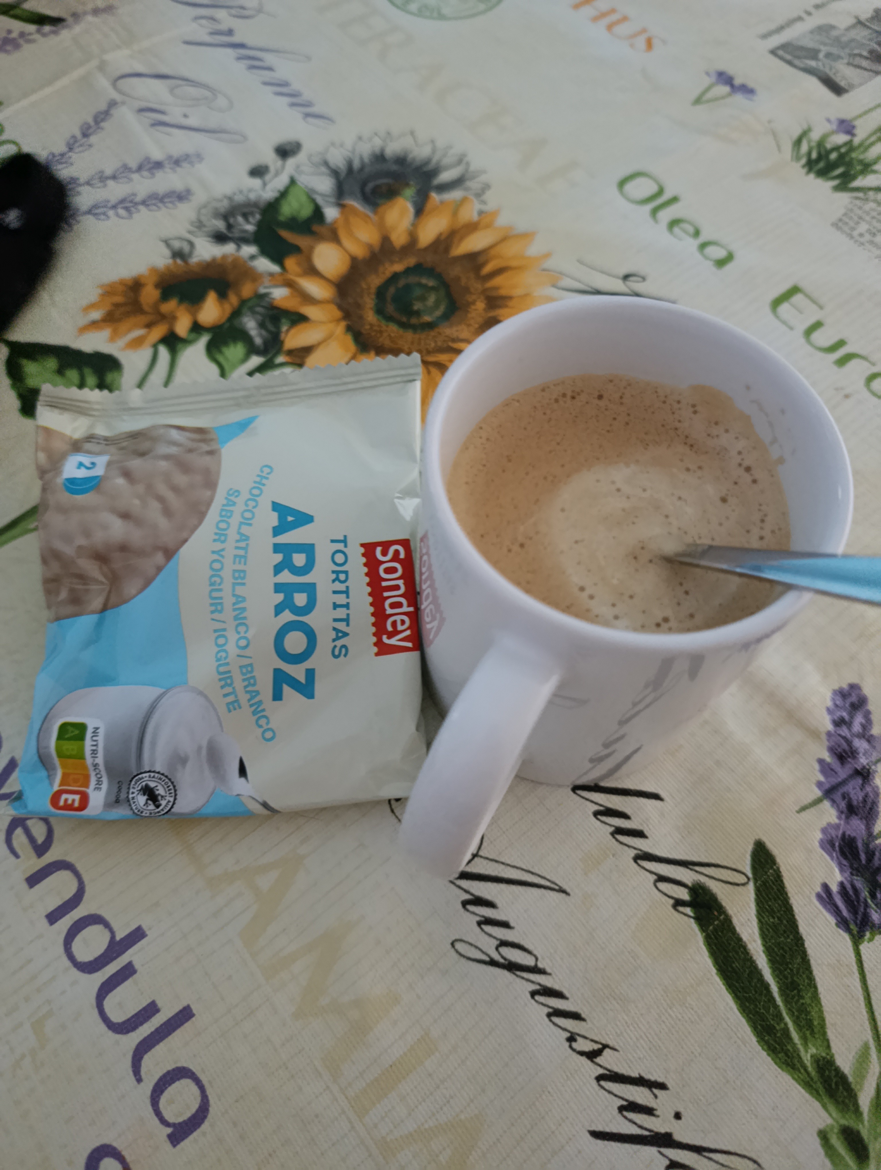 Café con tortitas de arroz