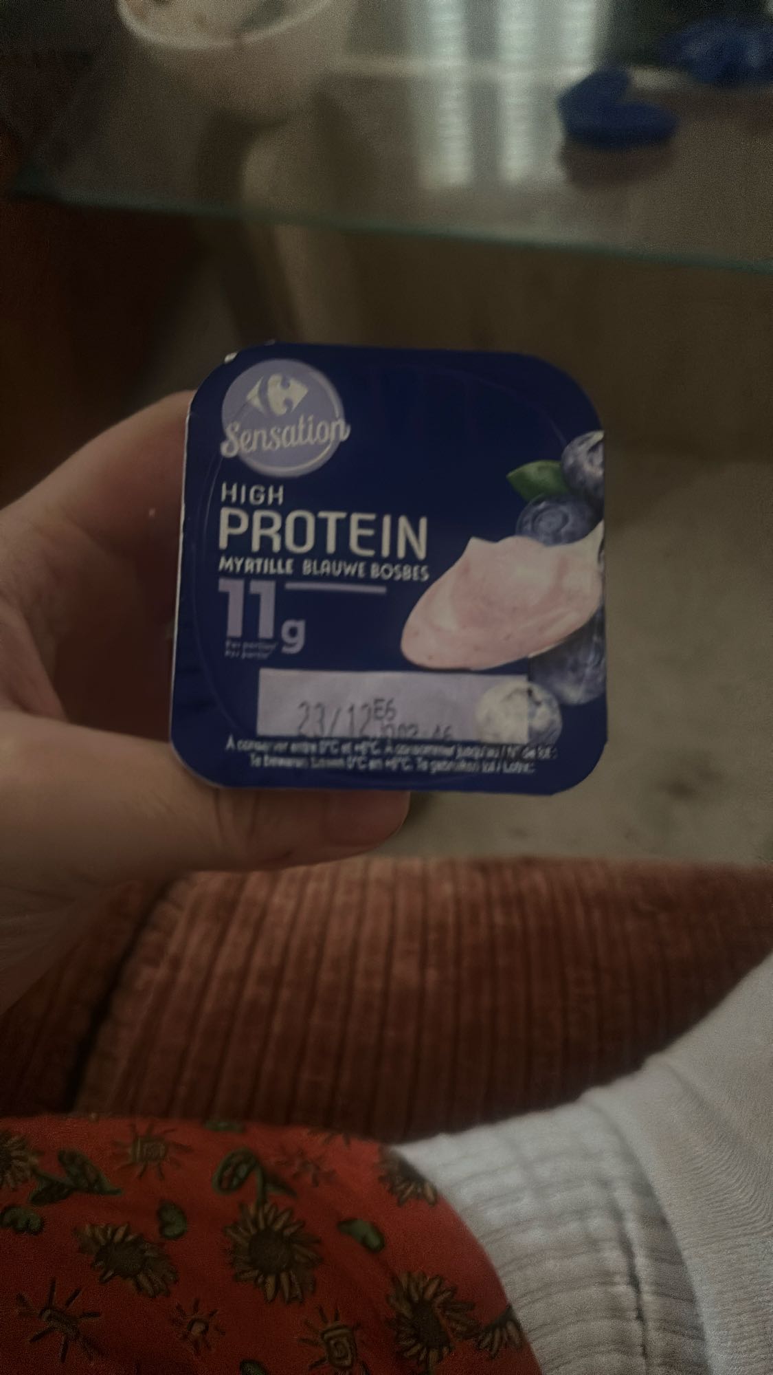 Yaourt protéiné myrtille