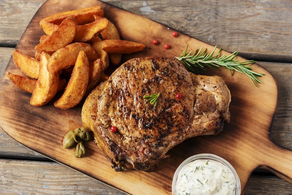 Côte de porc et pommes