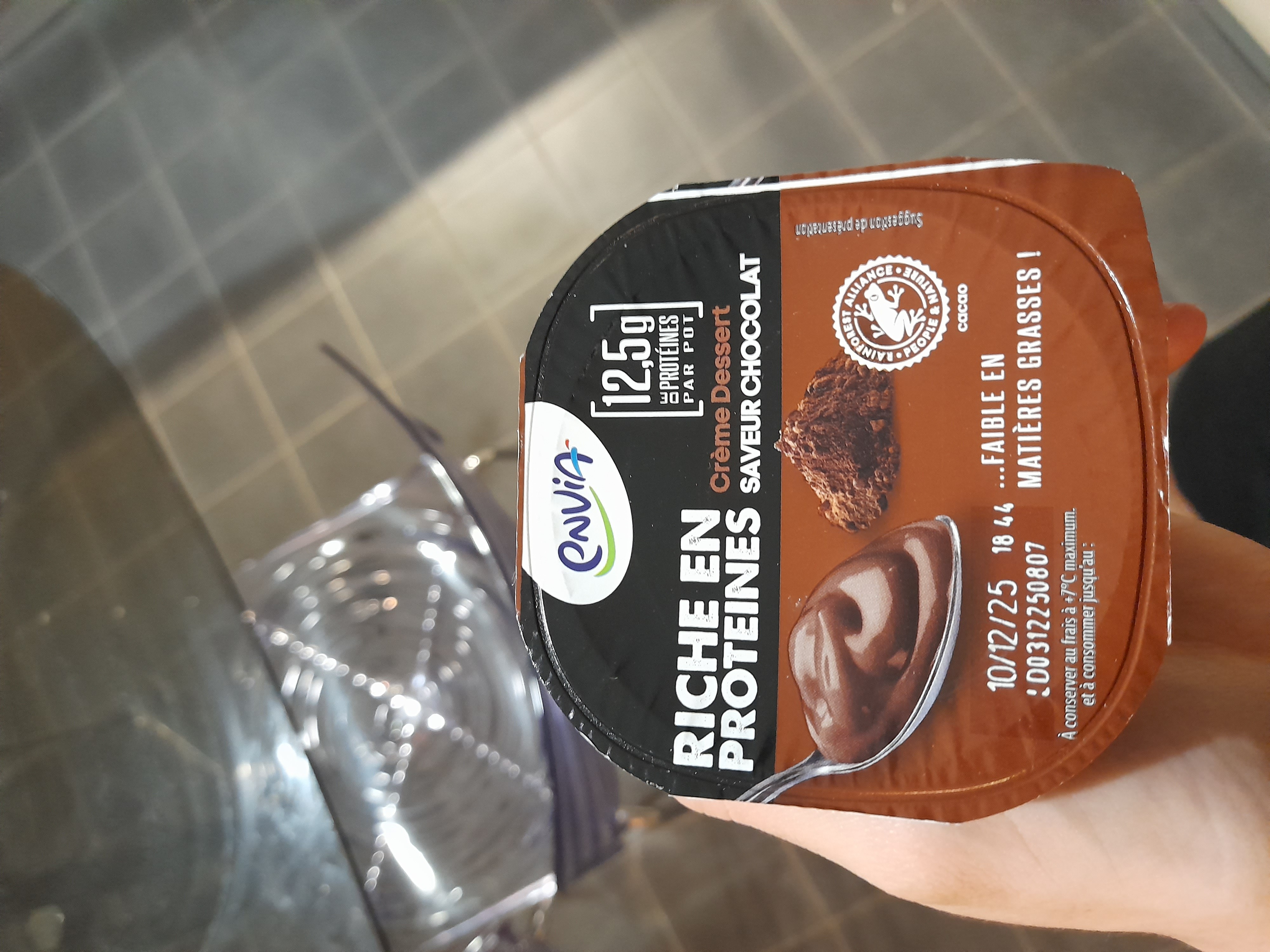 Crème dessert chocolat protéinée