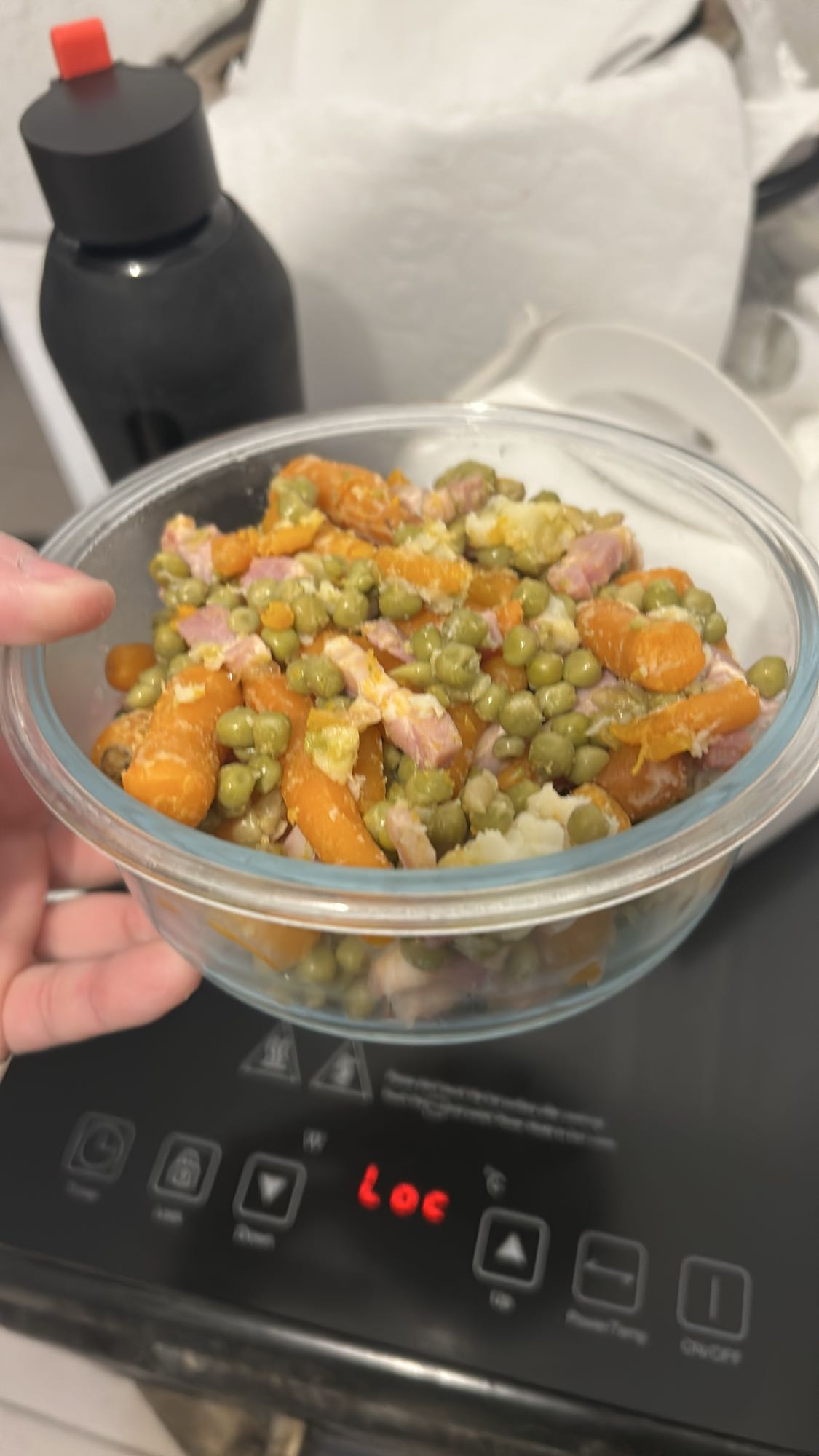 Petit pois carottes et lardons