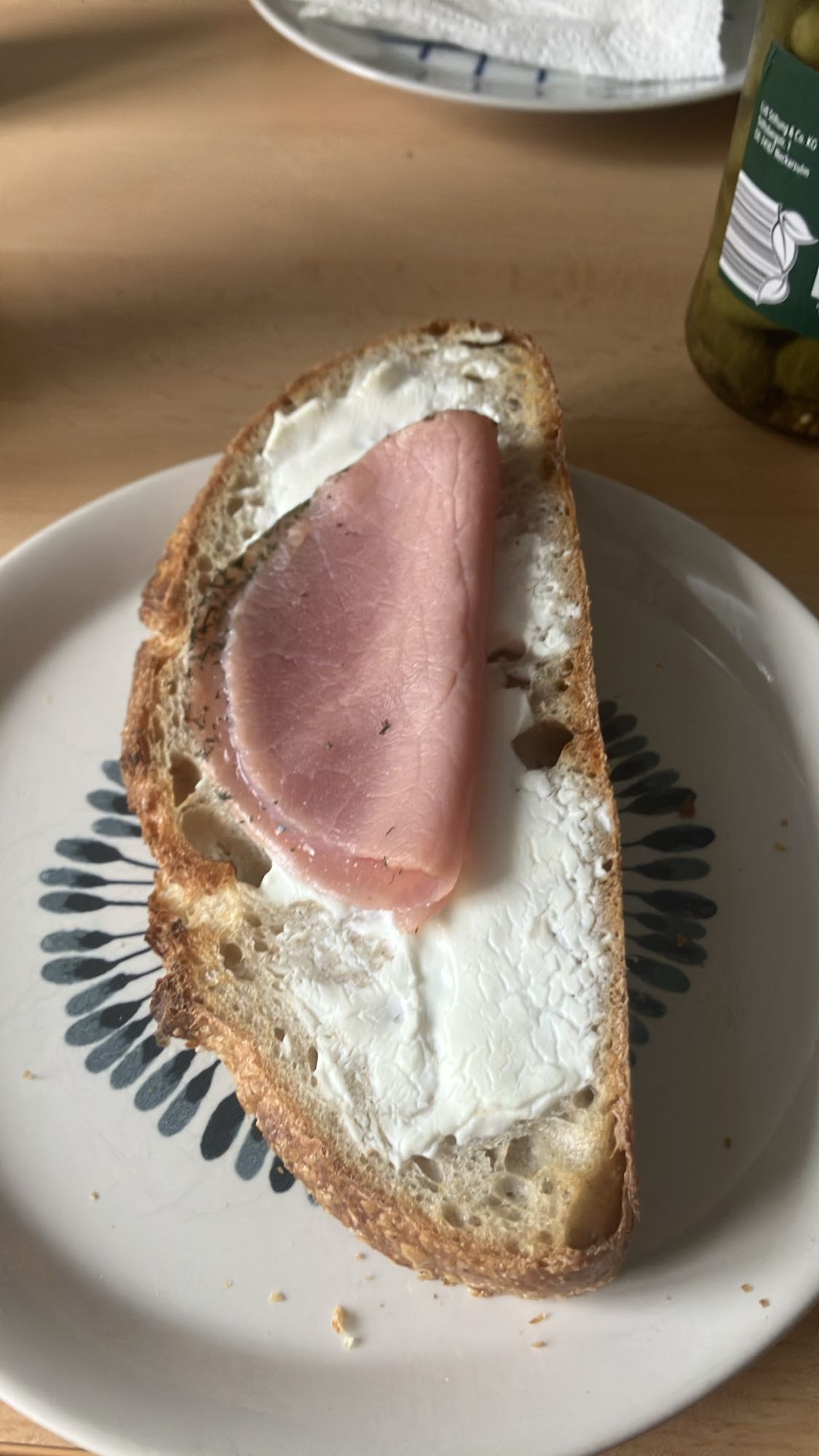 Torrada com presunto