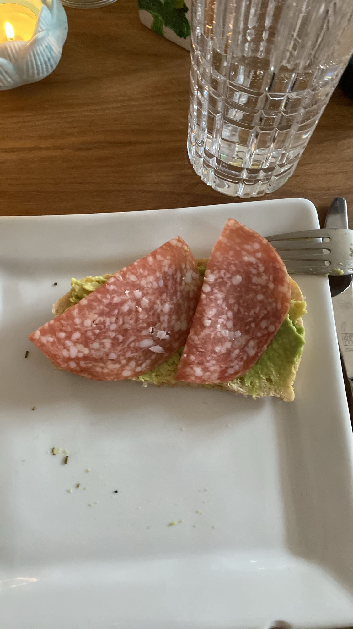 Avocado Salami Toast