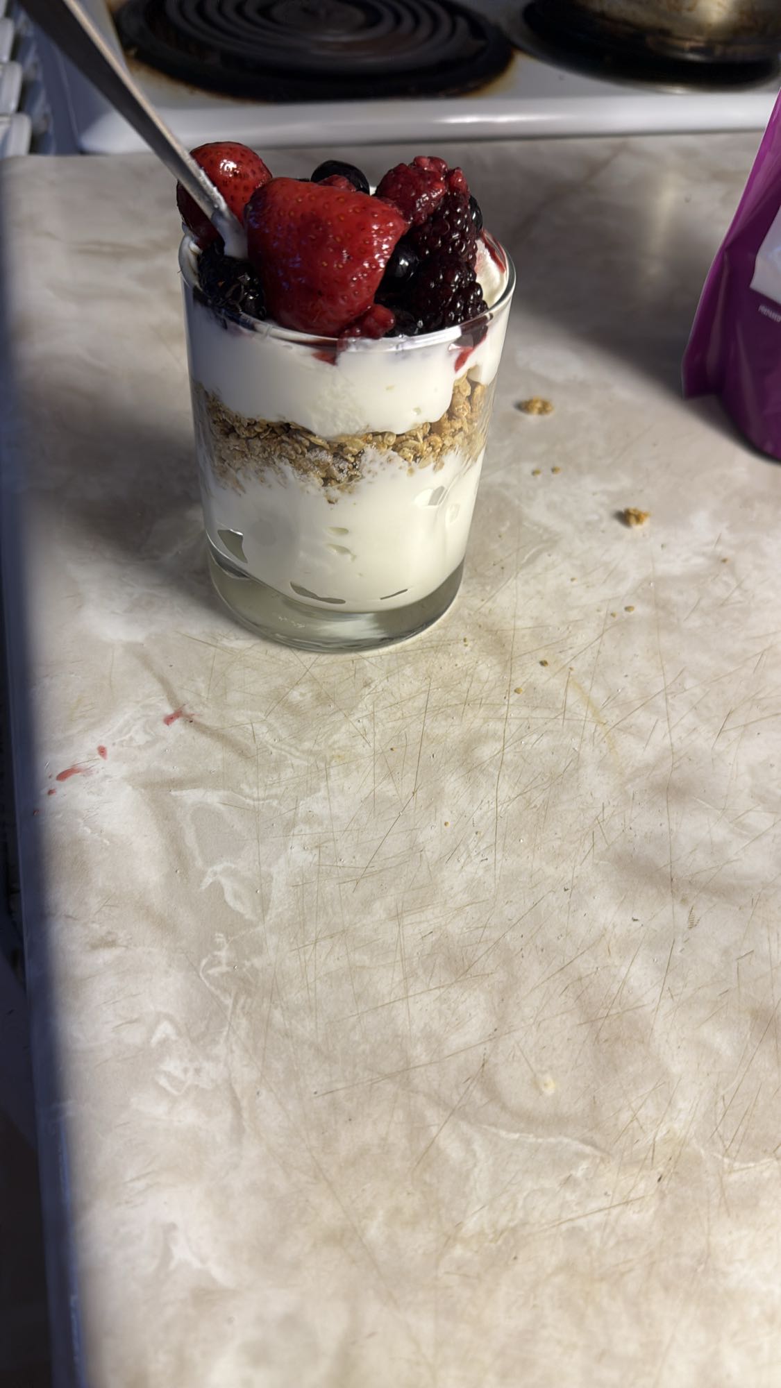 Parfait yaourt et fruits