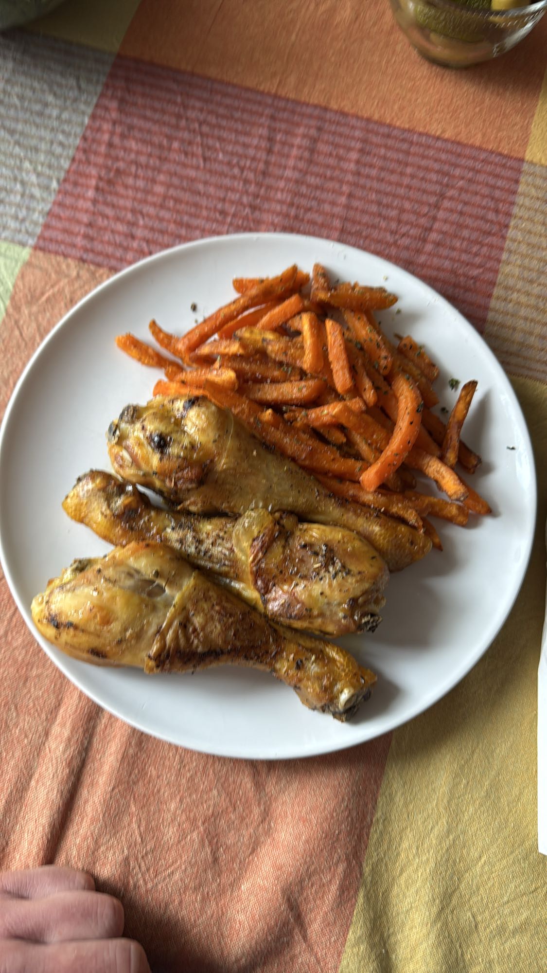 Pollo al horno con batata