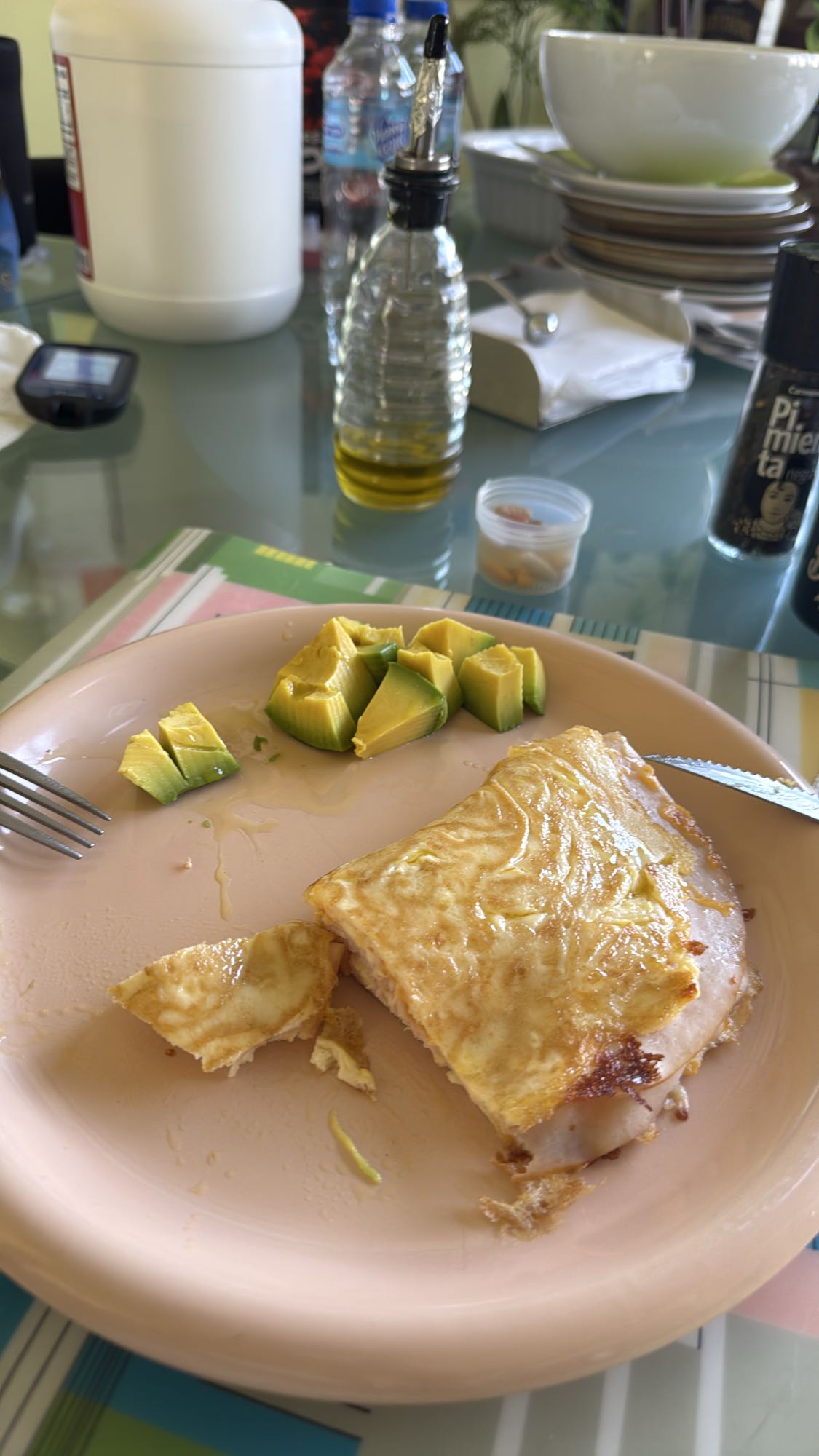 Tortilla con aguacate