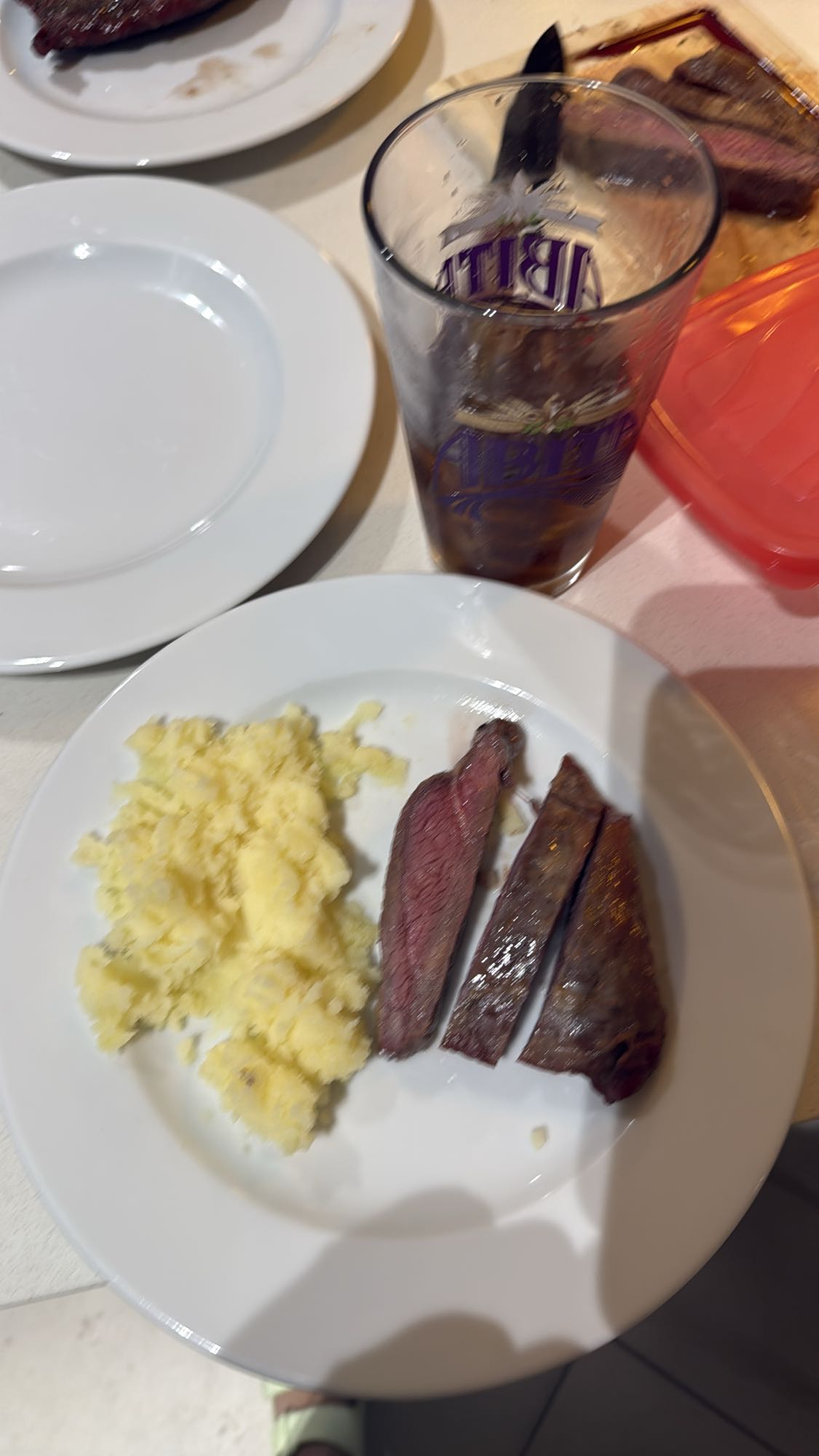 Steak and mashed potatoes