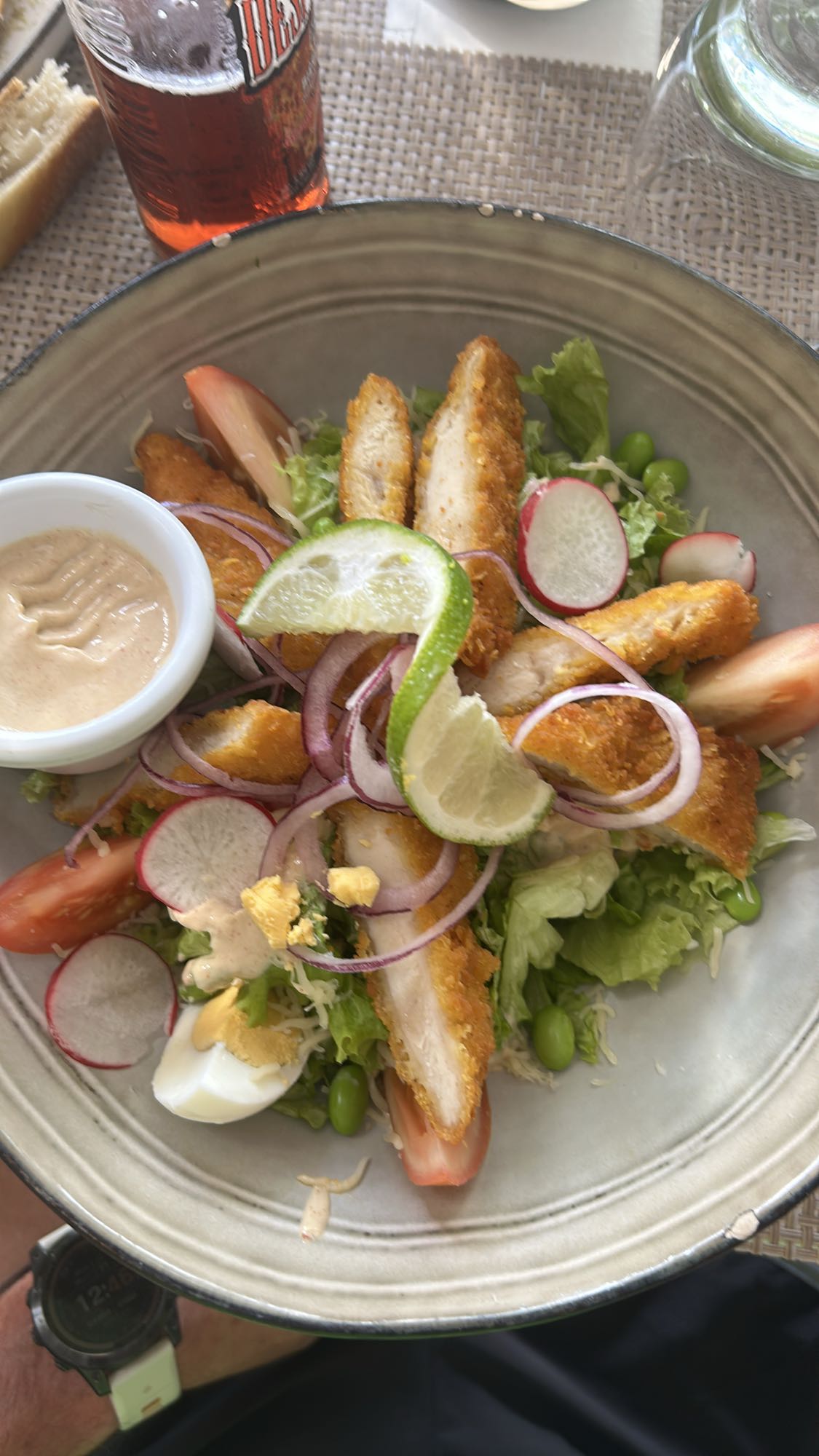 Salade croustillante au poulet