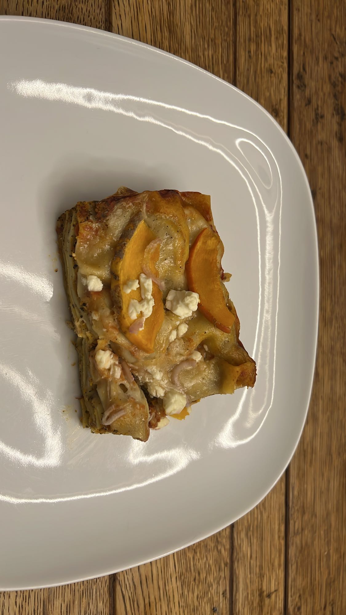 Lasagne z dynią i fetą