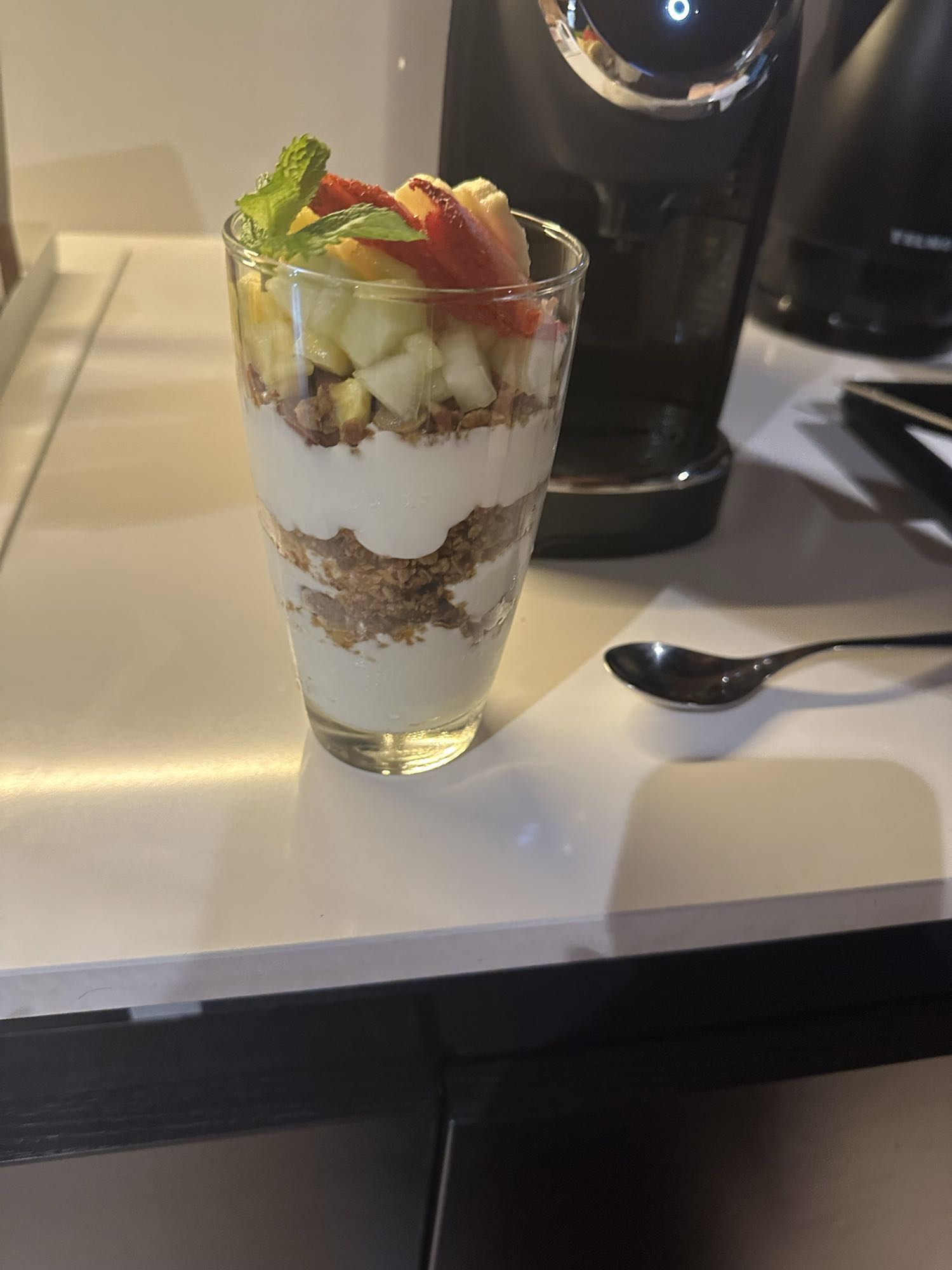 Parfait de yogur y frutas