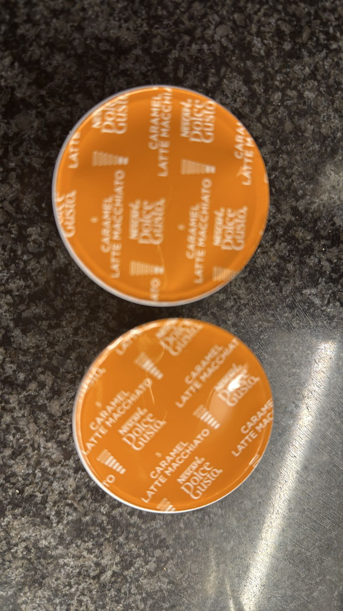 Caramel latte macchiato cups