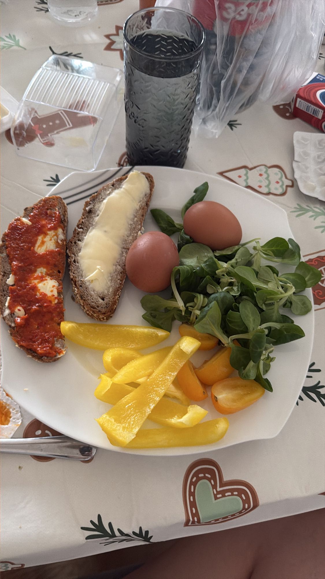 Ontbijtbord met eieren