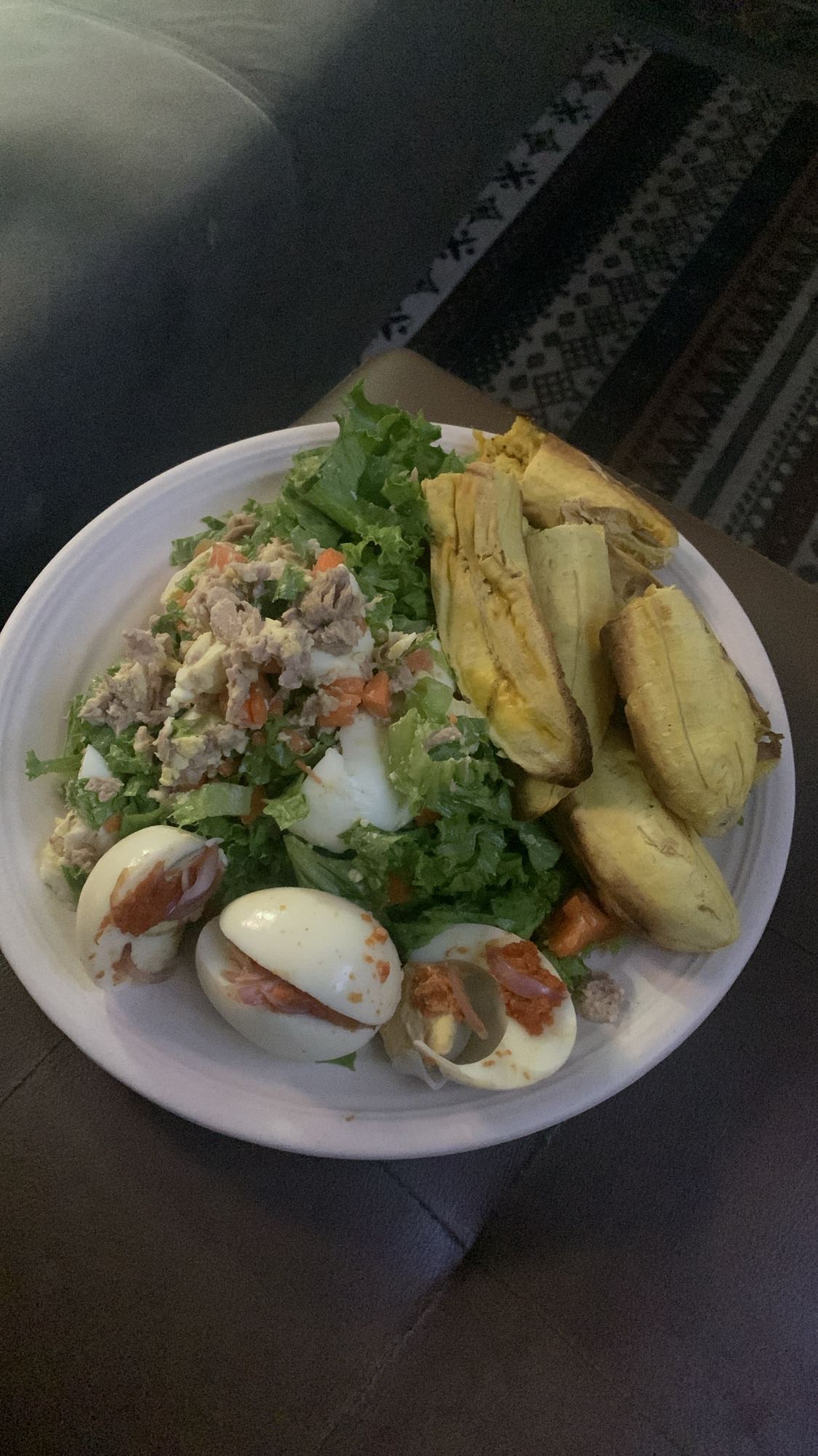 Tuna Egg Salad & Plantains