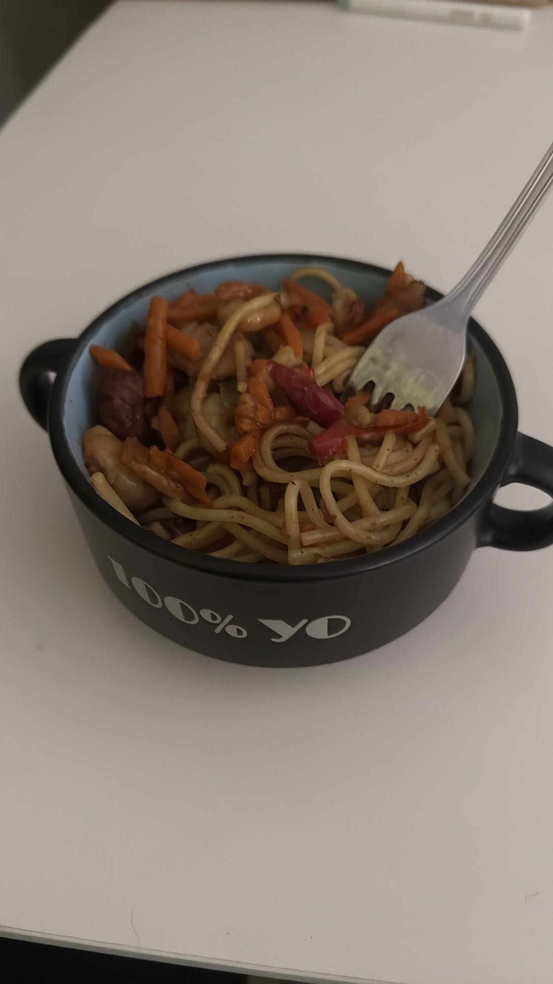 fideos con verduras