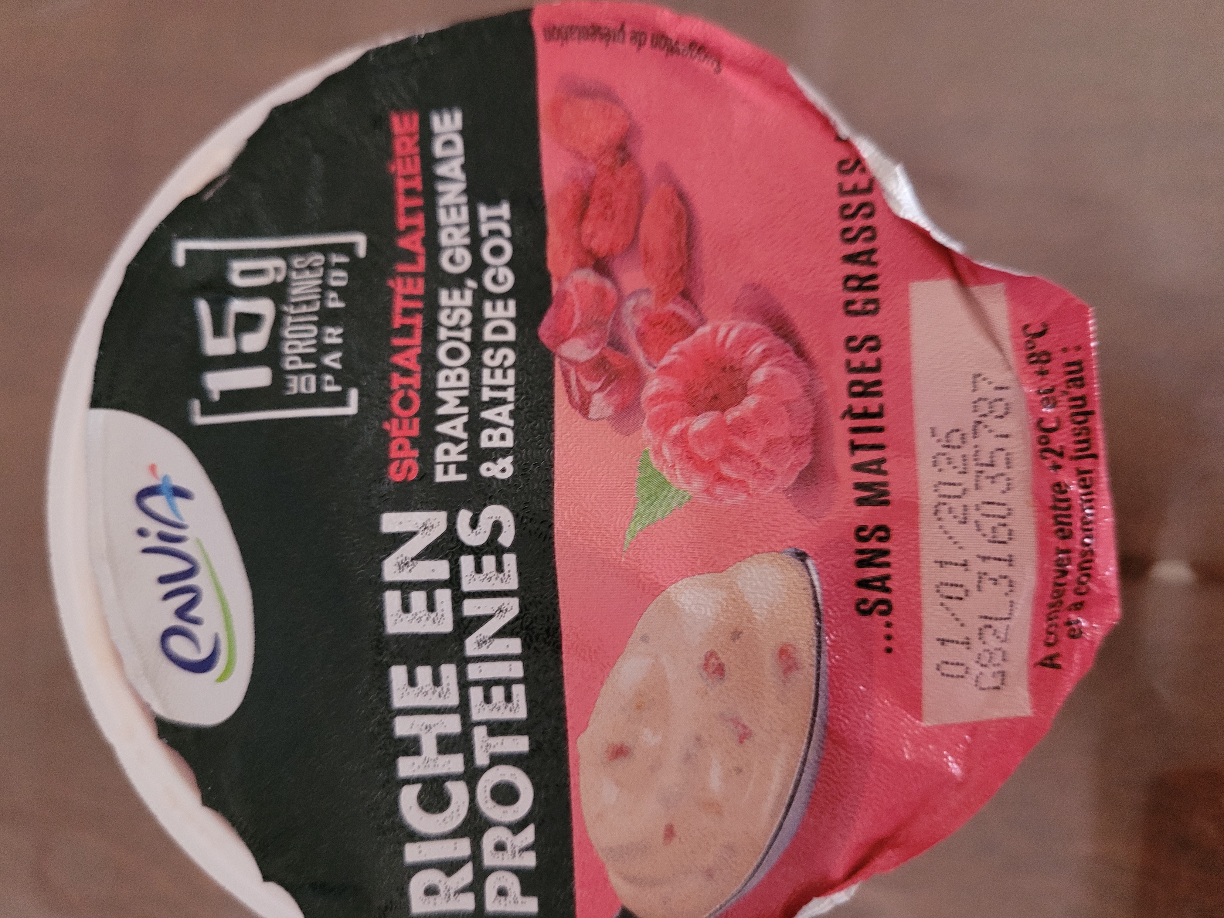 Yaourt protéiné fruits rouges