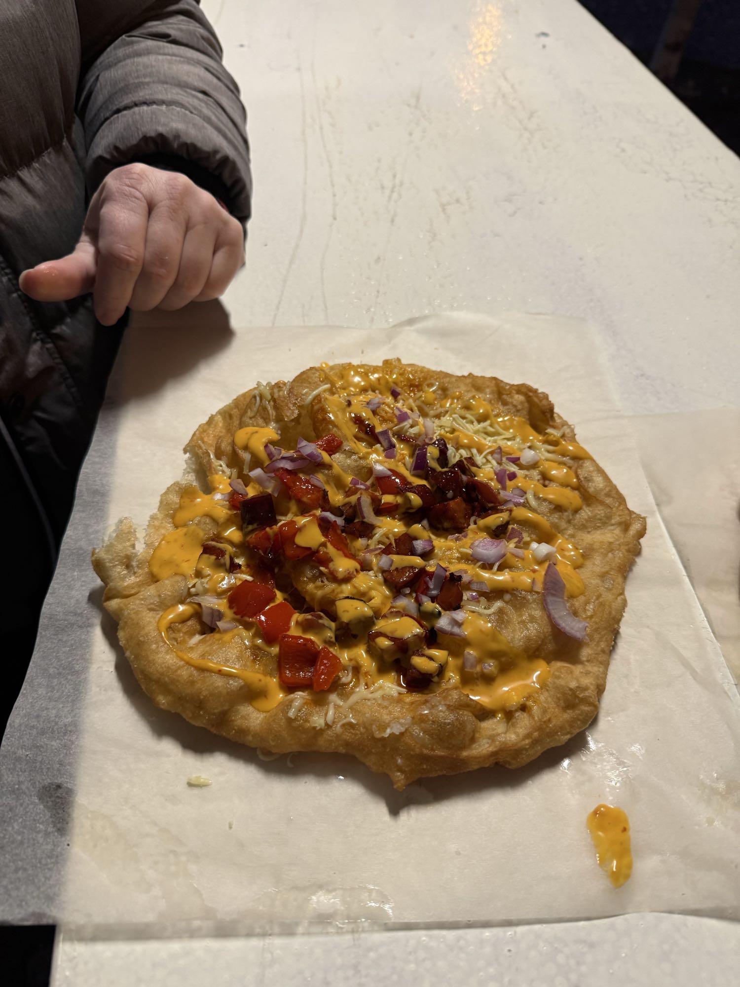 Langos met toppings