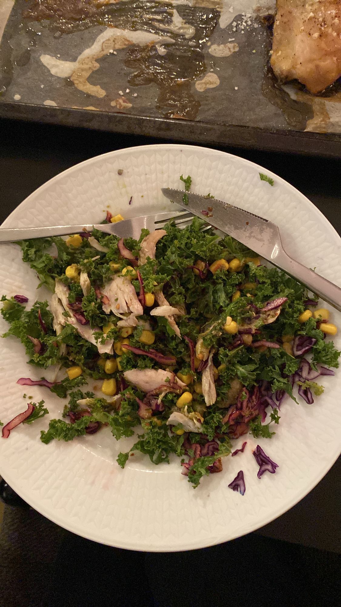 Grönkål kycklingsallad