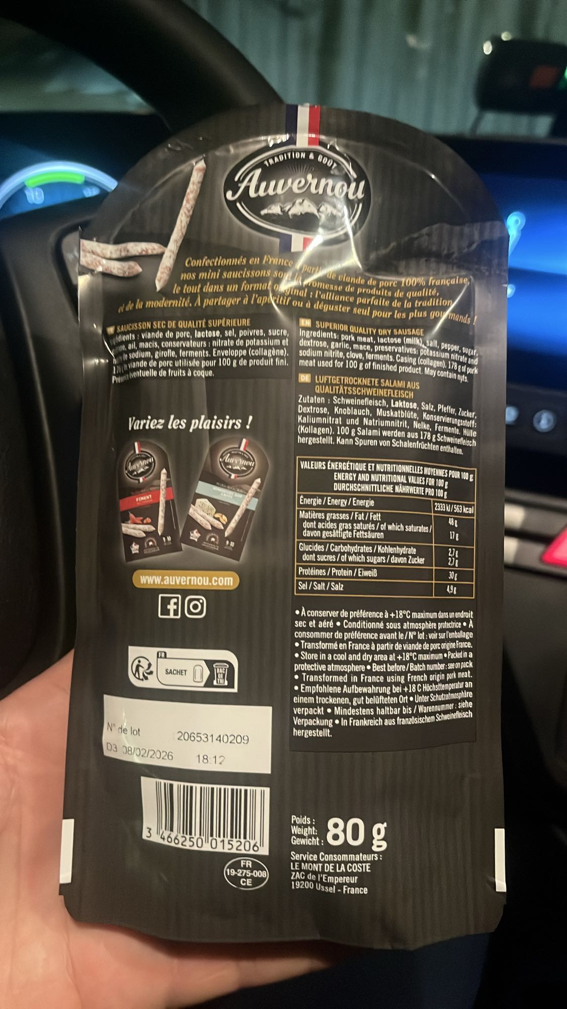 Mini cârnați uscați