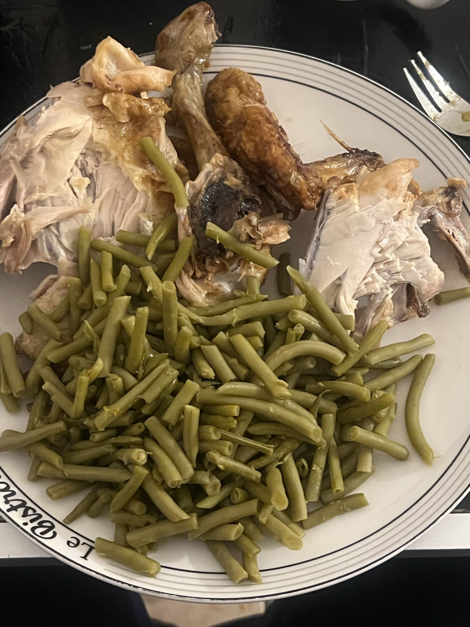 Poulet et haricots verts