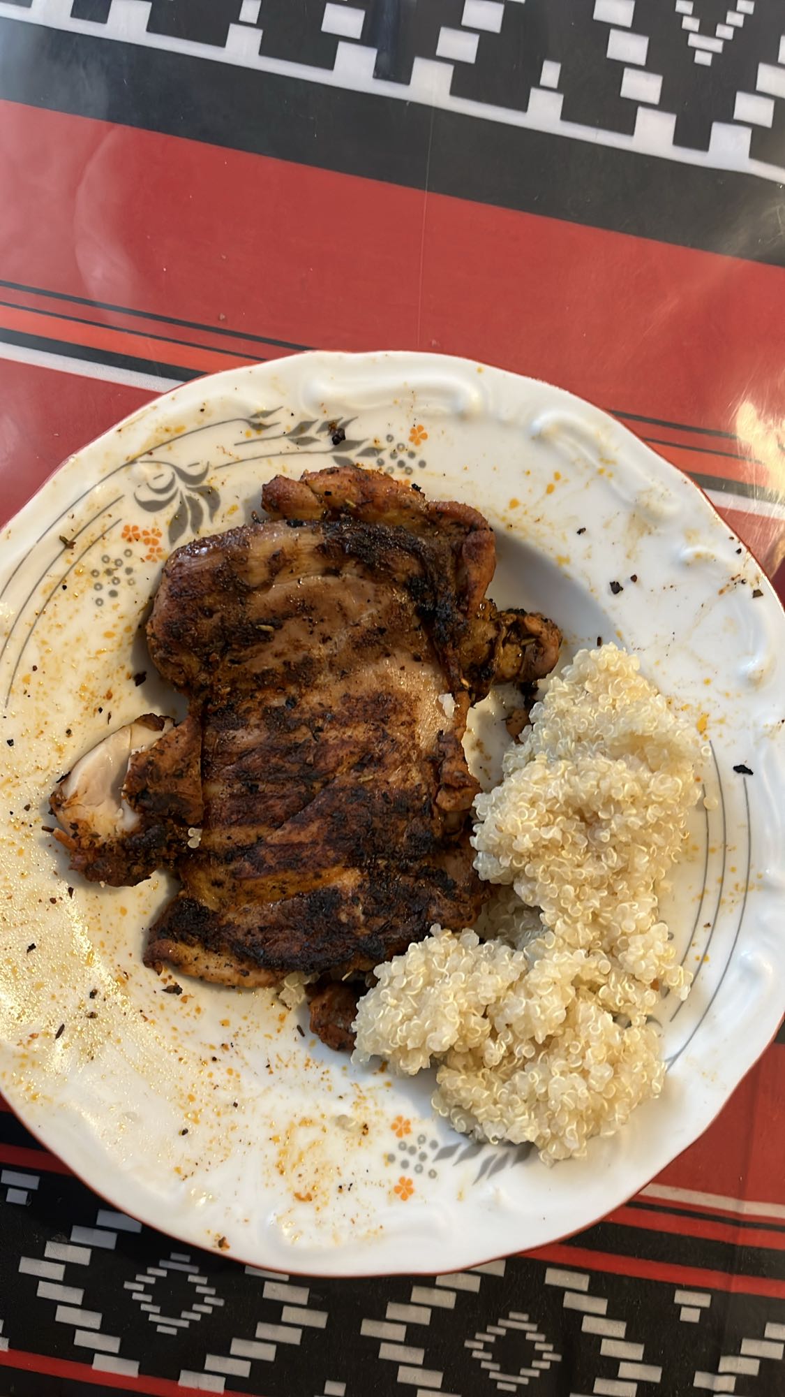 Печено пиле с киноа