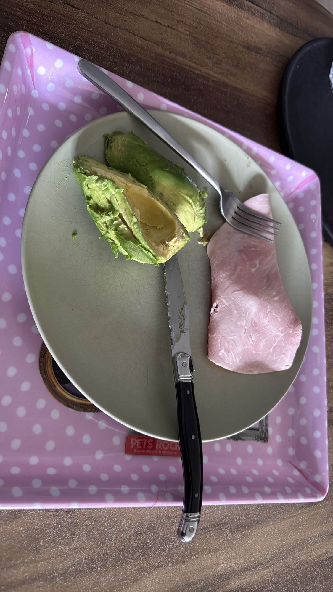 Jambon et avocat
