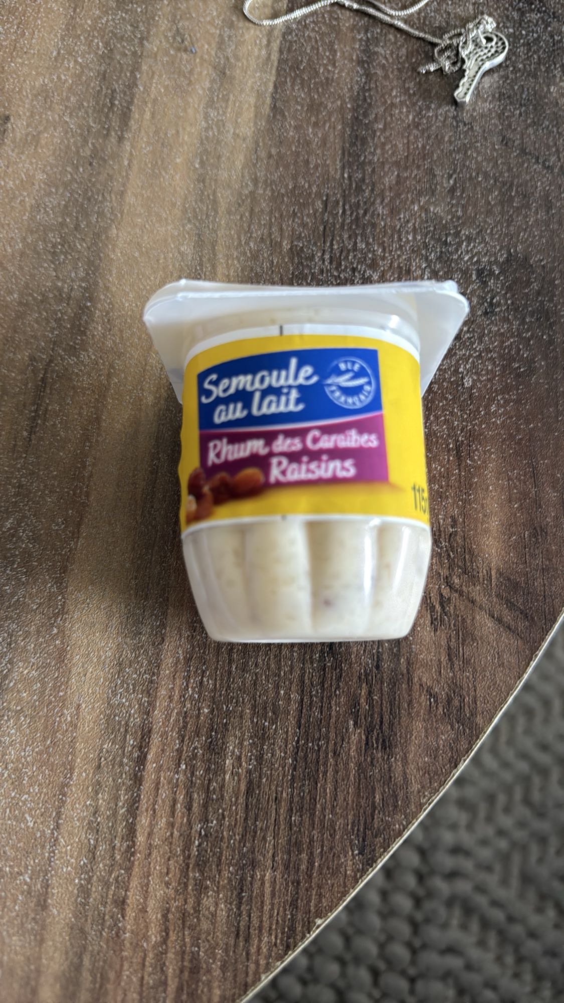 Semoule au lait rhum raisins